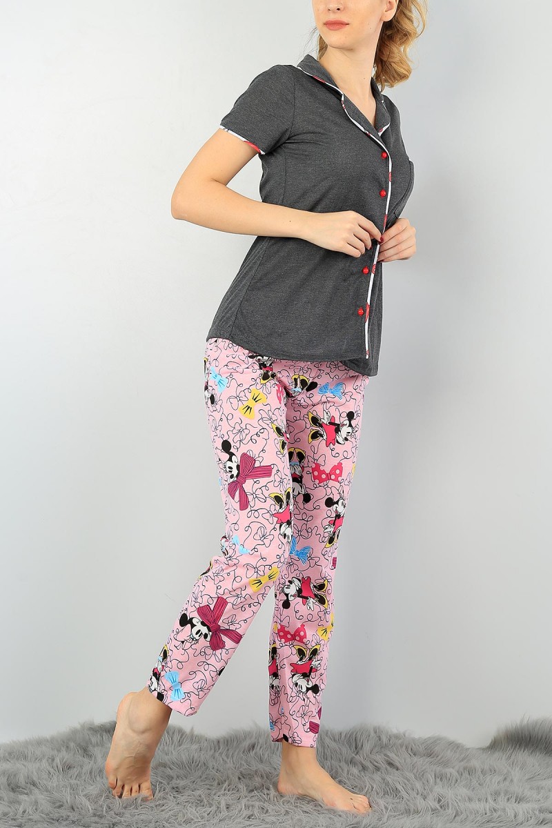 Pembe Baskılı Bayan Pijama Takımı 59765