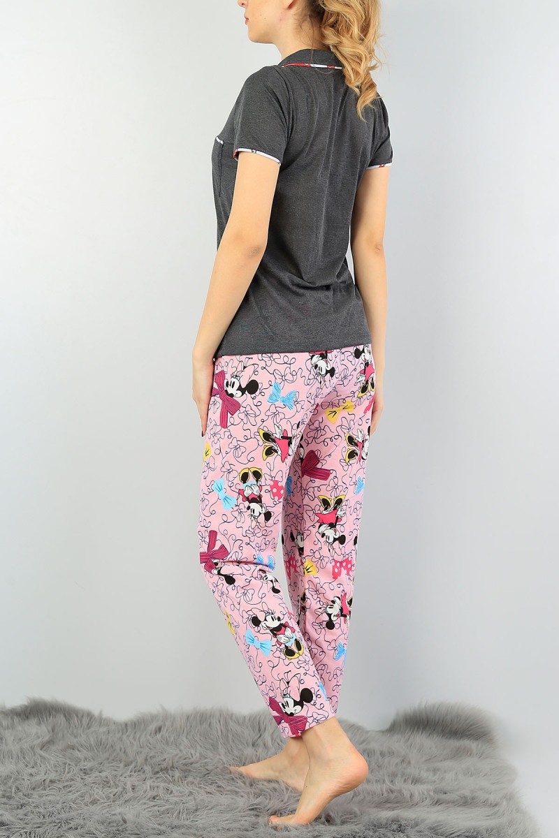 Pembe Baskılı Bayan Pijama Takımı 59765