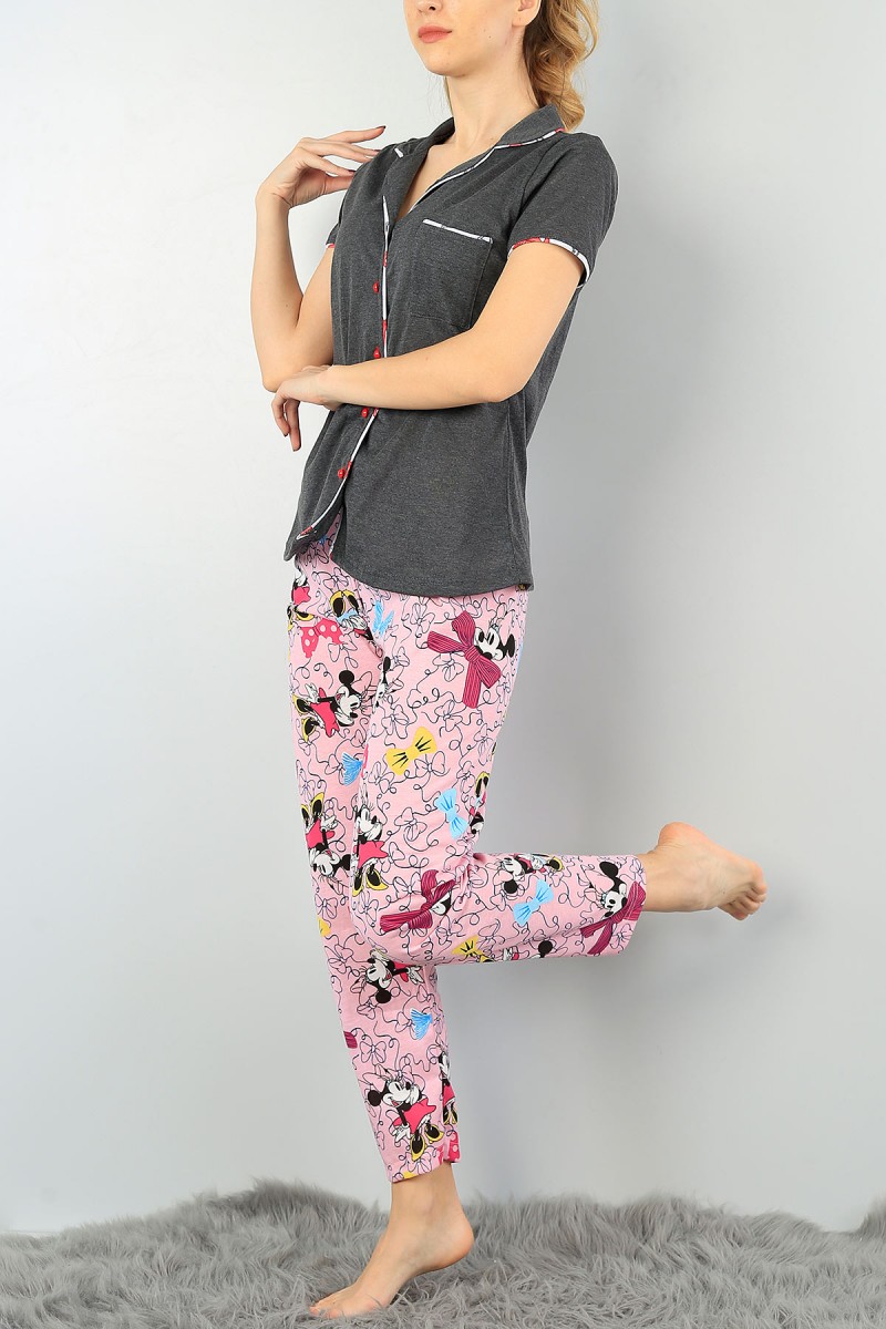 Pembe Baskılı Bayan Pijama Takımı 59765