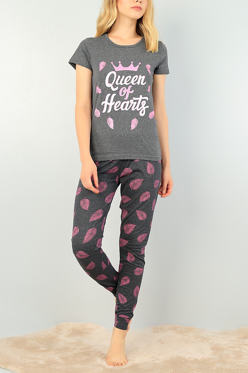 Pembe Baskılı Bayan Pijama Takımı 73484