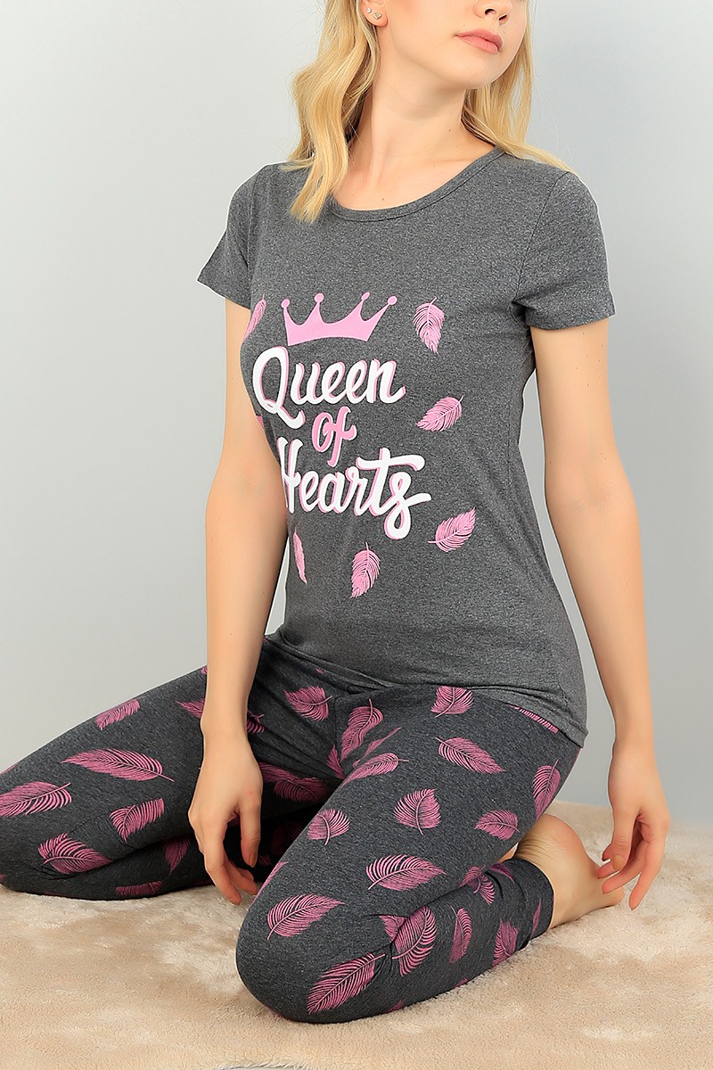 Pembe Baskılı Bayan Pijama Takımı 73484
