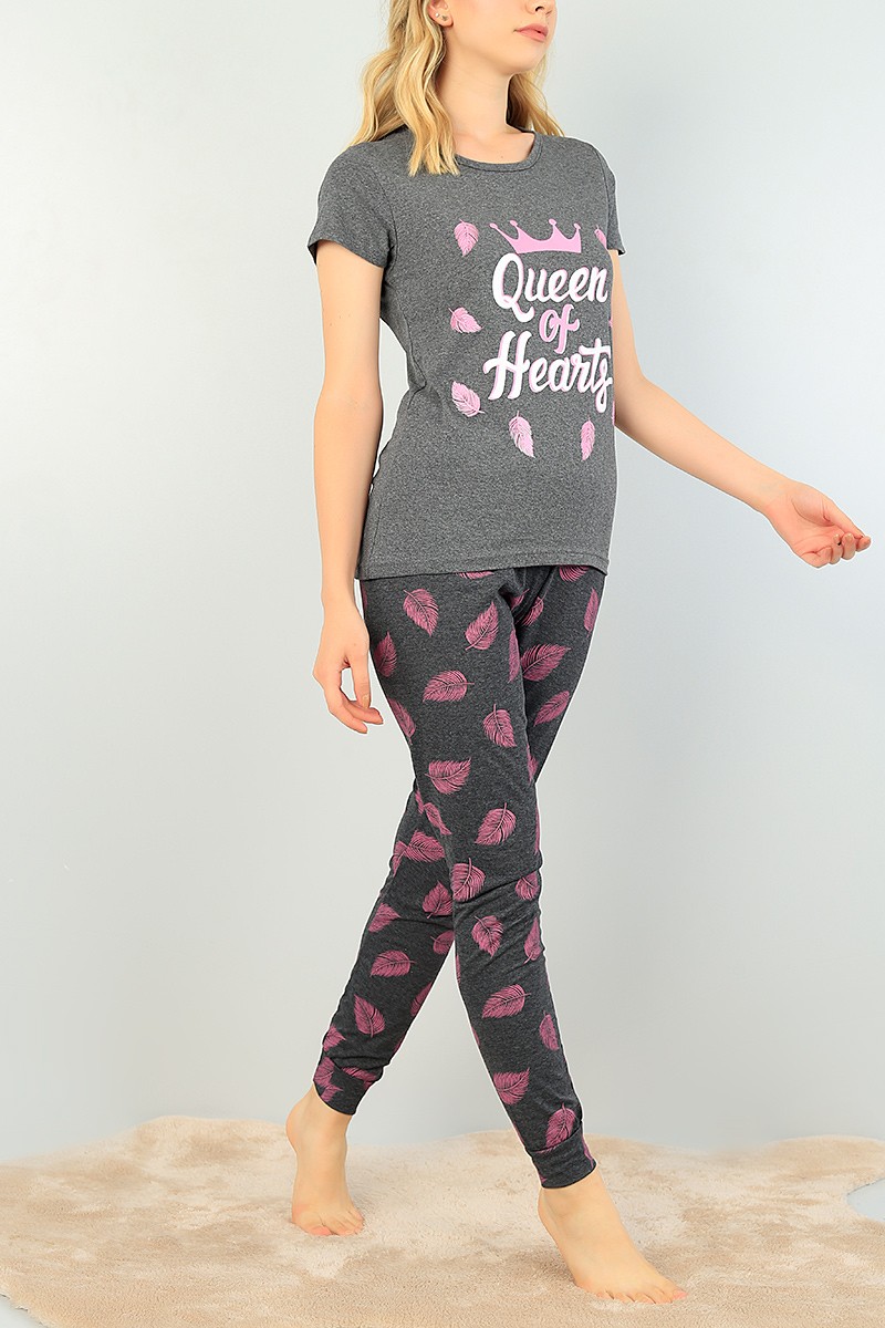 Pembe Baskılı Bayan Pijama Takımı 73484