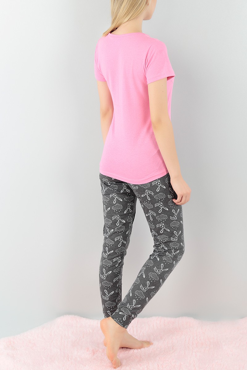 Pembe Baskılı Bayan Pijama Takımı 73626