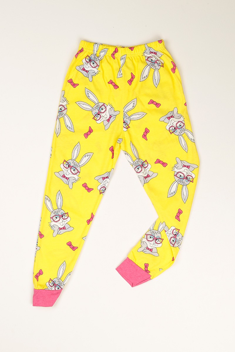 Pembe Baskılı Kız Çocuk Pijama Takımı 77945