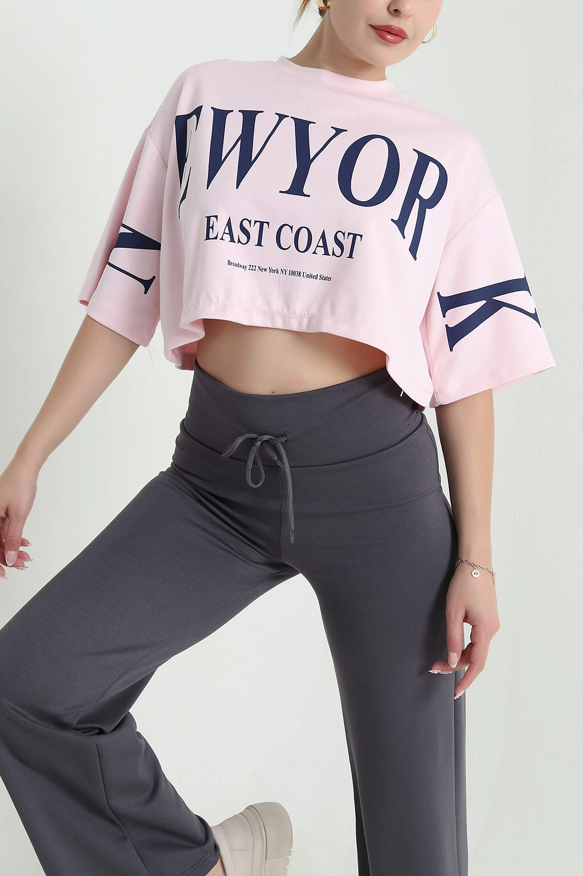 Pembe Baskılı Oysho Kadın Tişört 478480