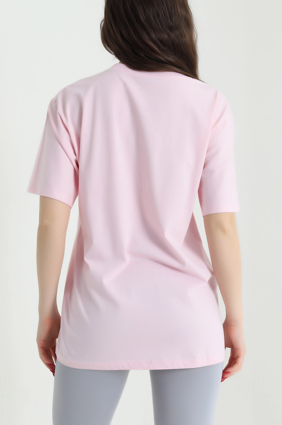 Pembe Baskılı Süprem Kadın Tişört 443691