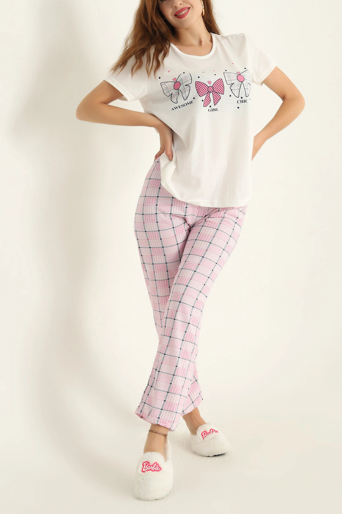 Pembe Baskılı Süprem Pijama Takımı 288925