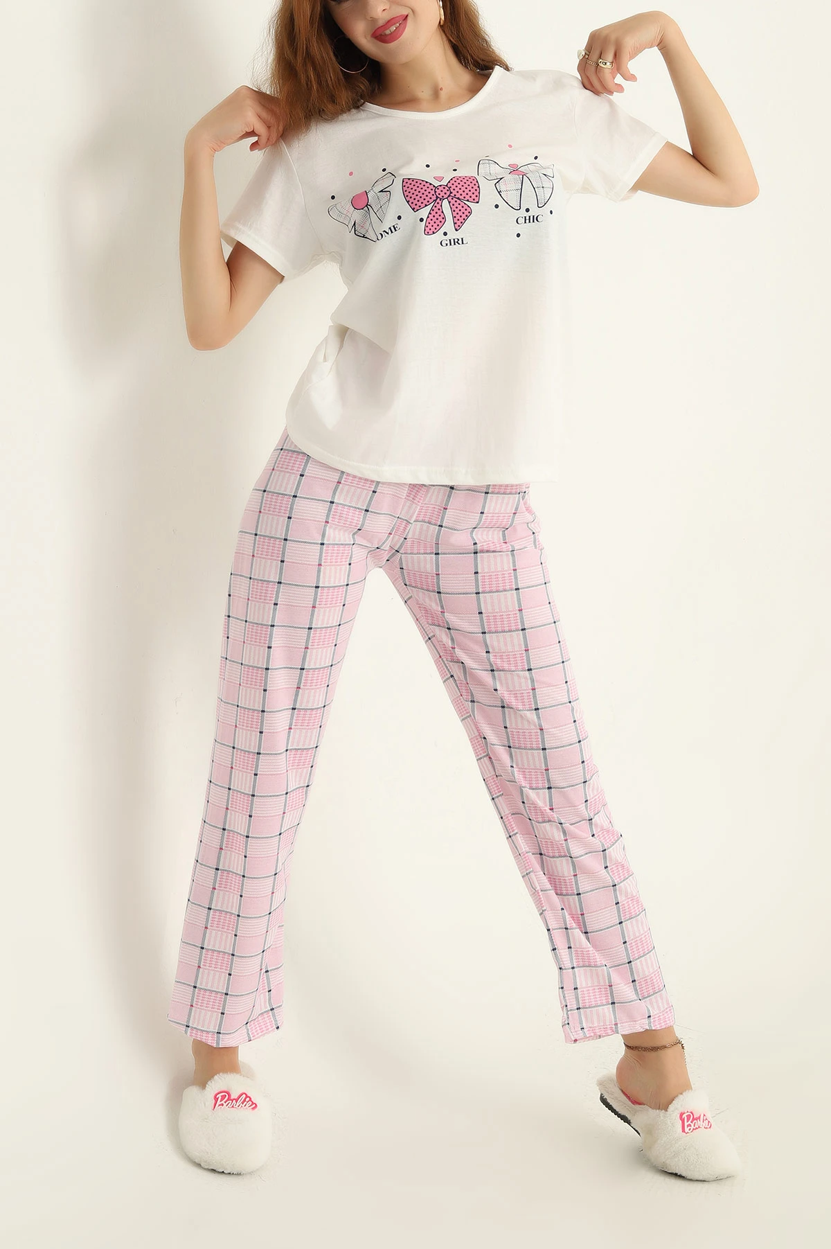 Pembe Baskılı Süprem Pijama Takımı 288925