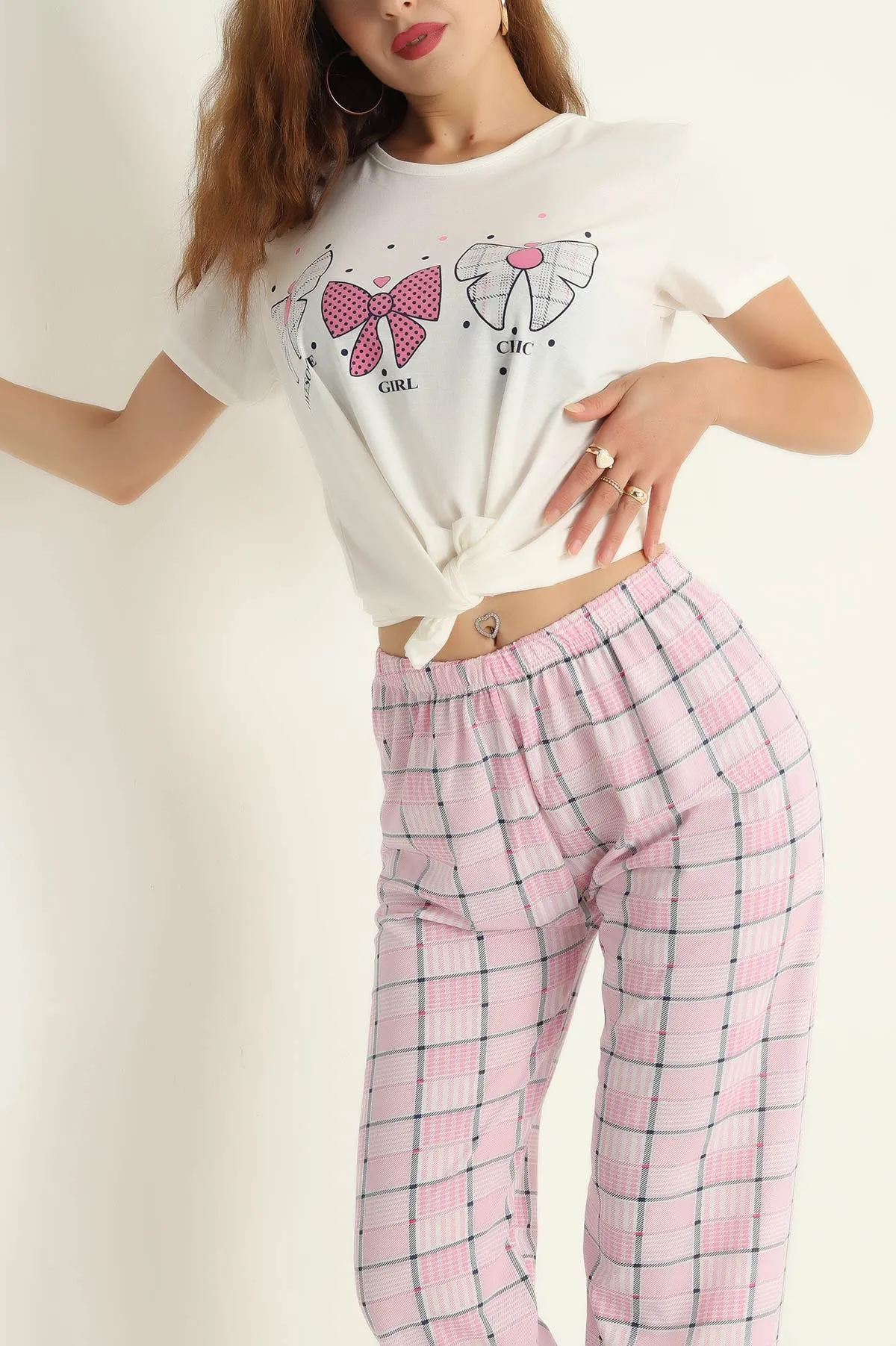 Pembe Baskılı Süprem Pijama Takımı 288925