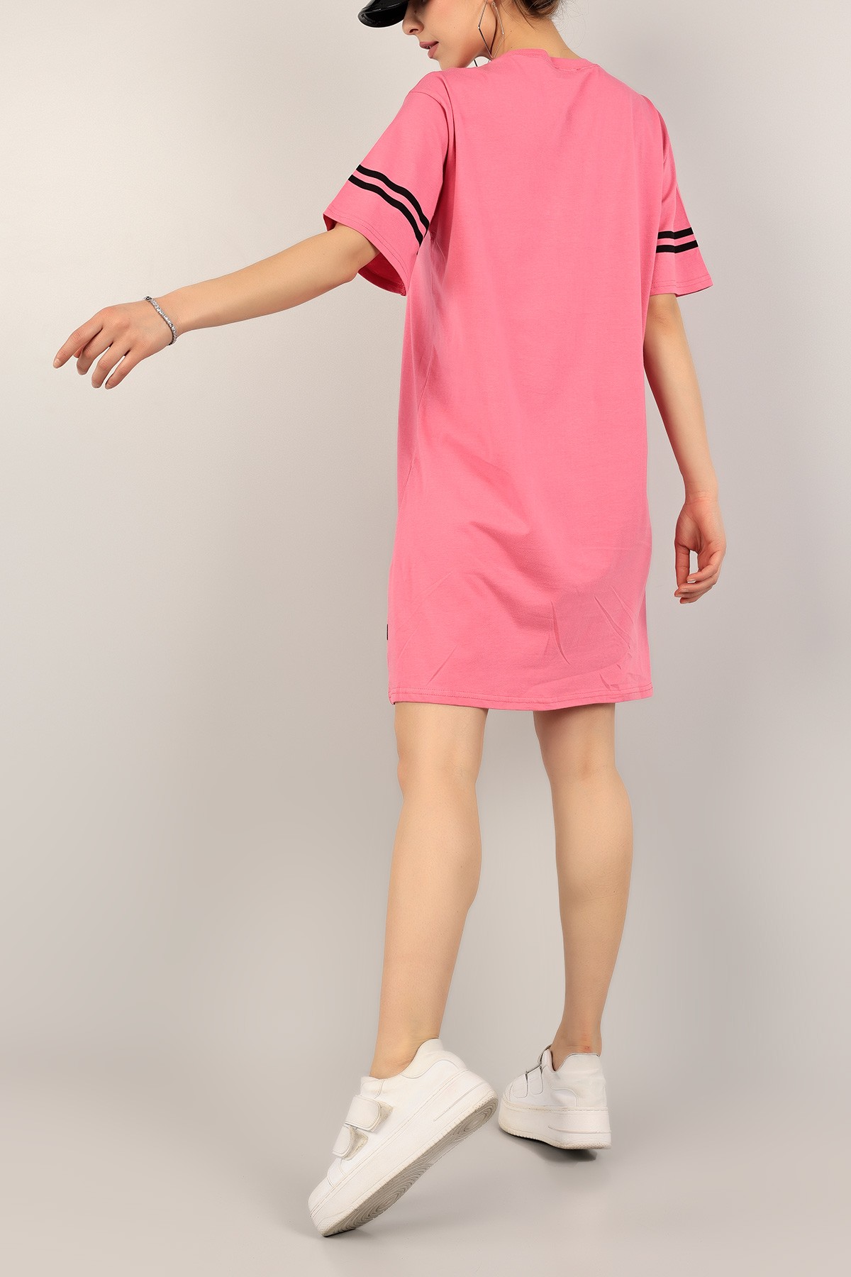 Pembe Baskılı Tasarım Elbise 109317