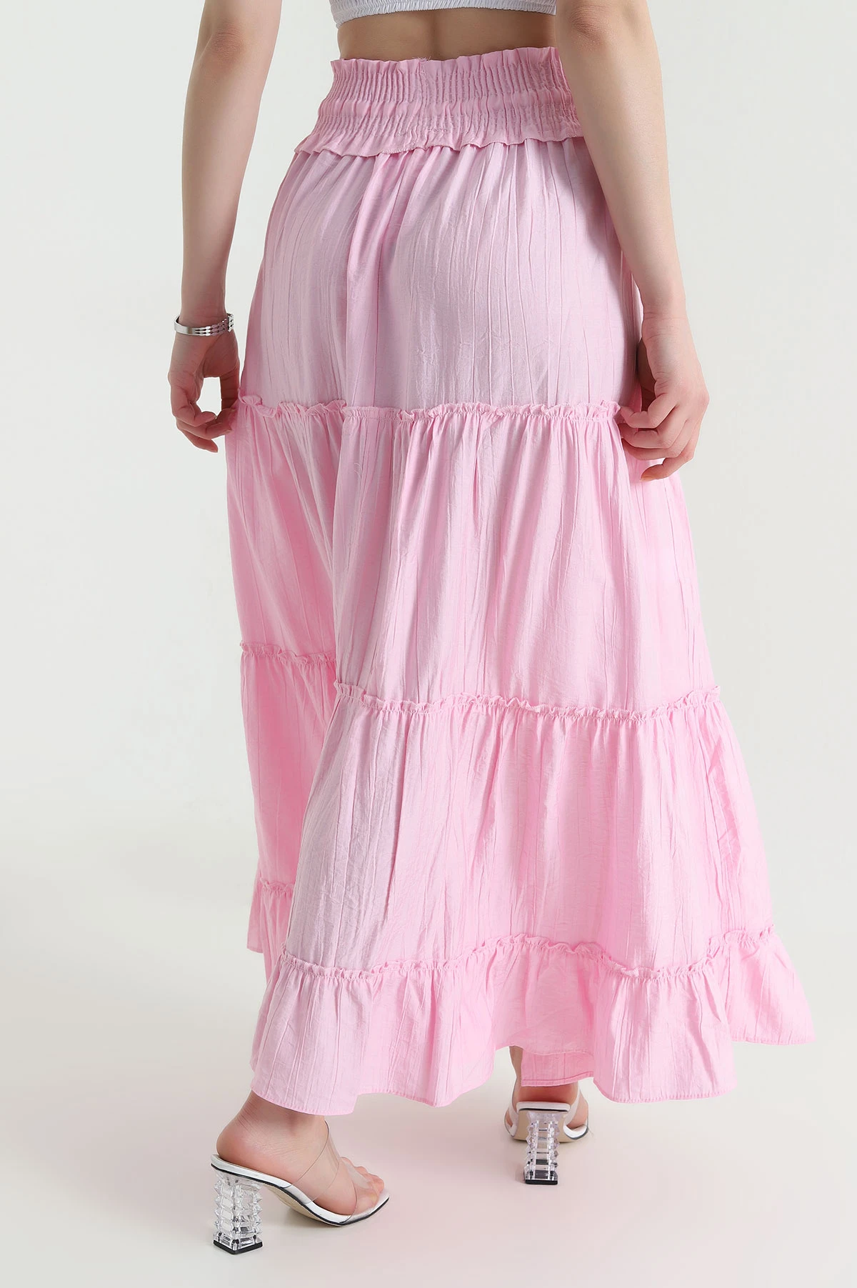 Pembe Beli Gipeli Kadın Çilek Etek 454746