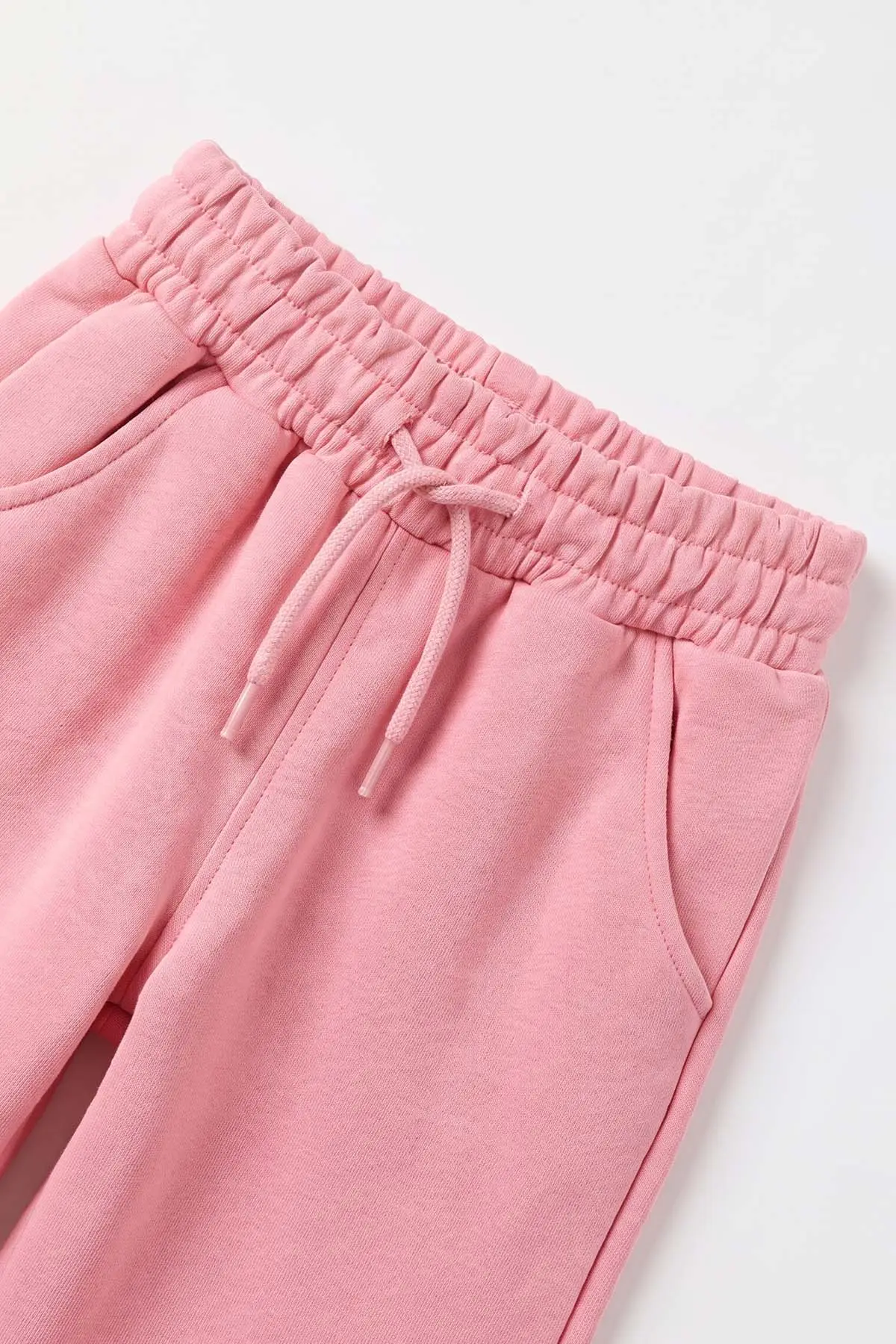 Pembe Beyaz (4-11 Yaş) Çiçek Baskılı 3 İp Şardonlu Kız Çocuk Kışlık Takım 483095