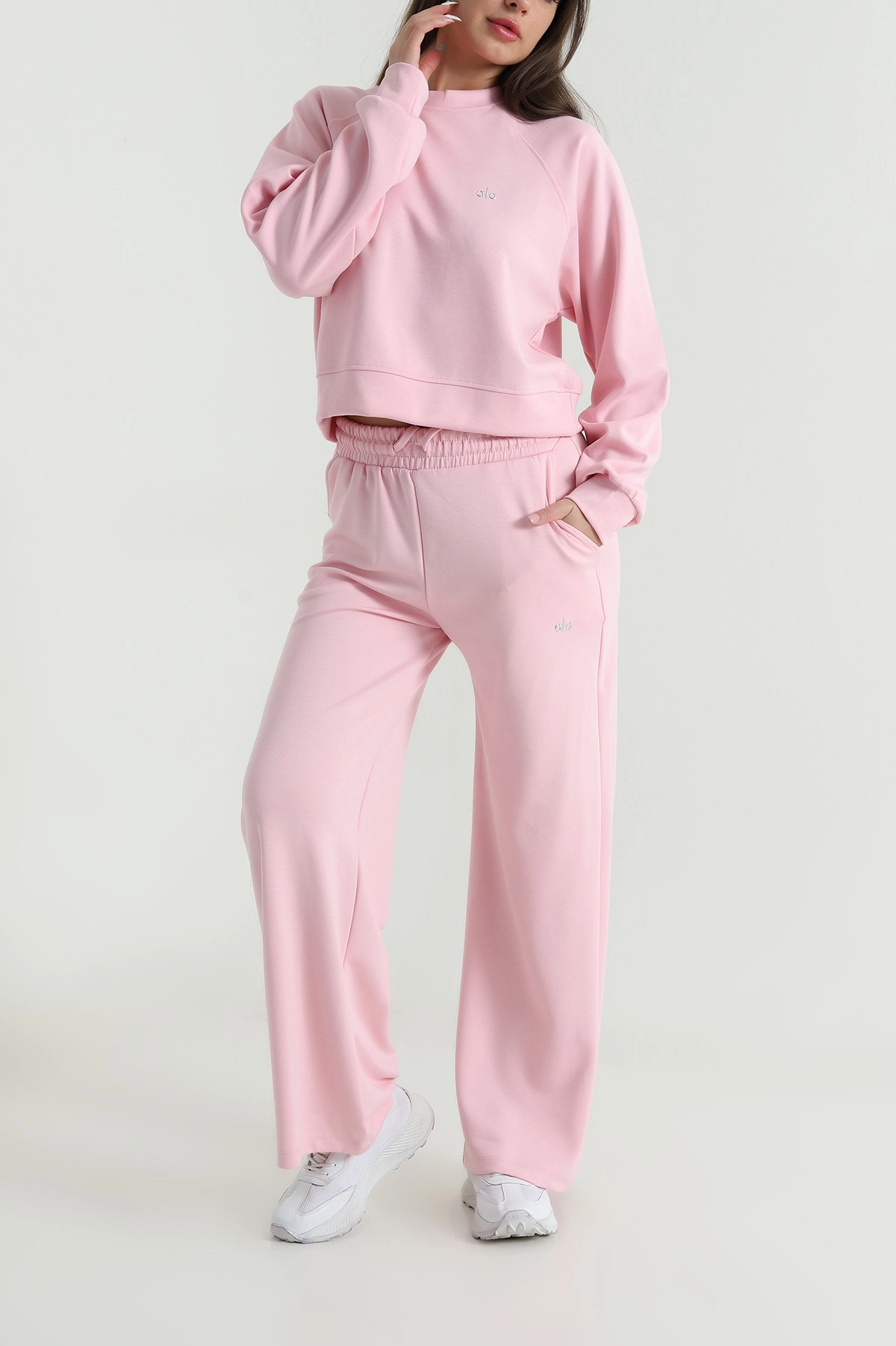 Pembe Bisiklet Yaka Oysho Kadın İkili Takım 483643