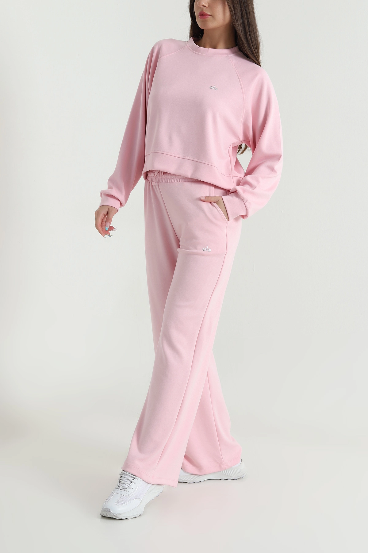 Pembe Bisiklet Yaka Oysho Kadın İkili Takım 483643