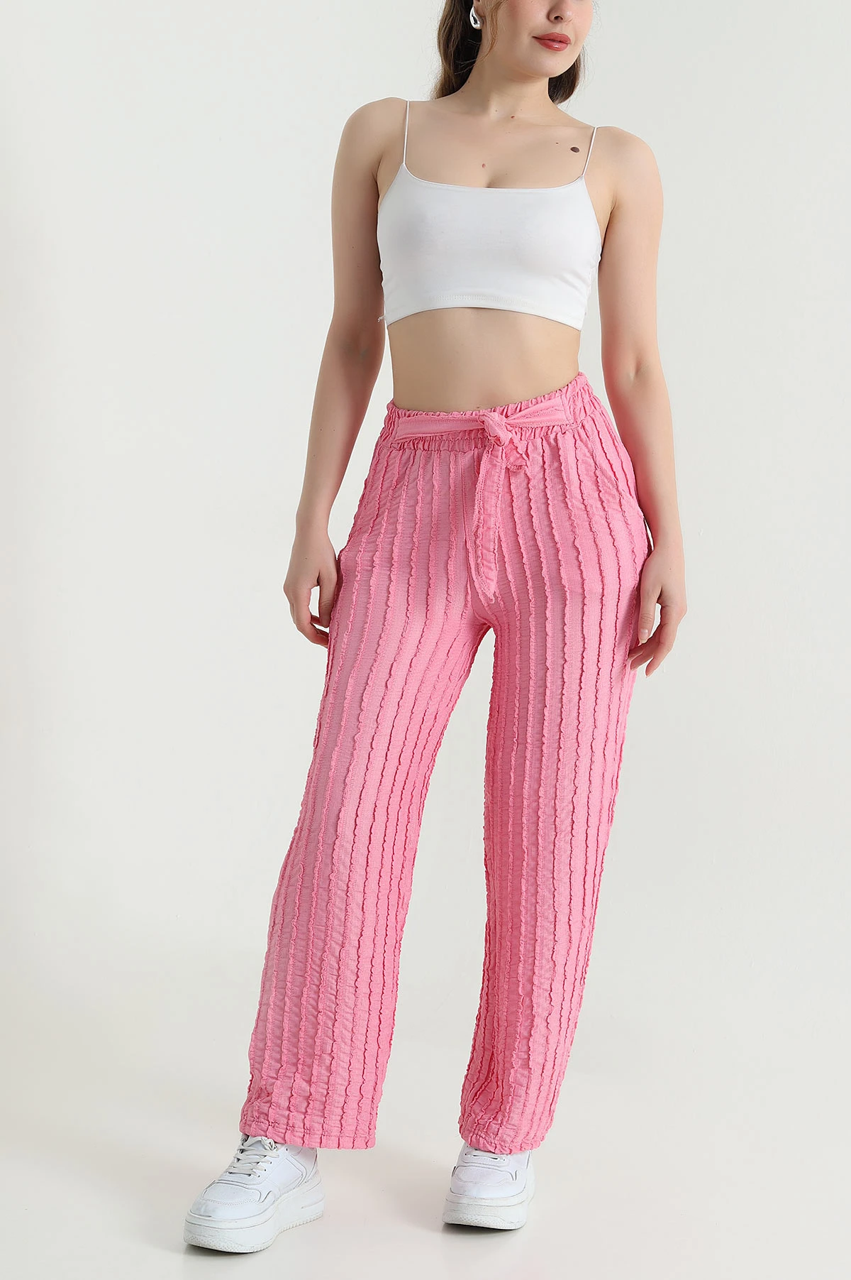 Pembe Bol Paça Toscana Kadın Pantolon 469937