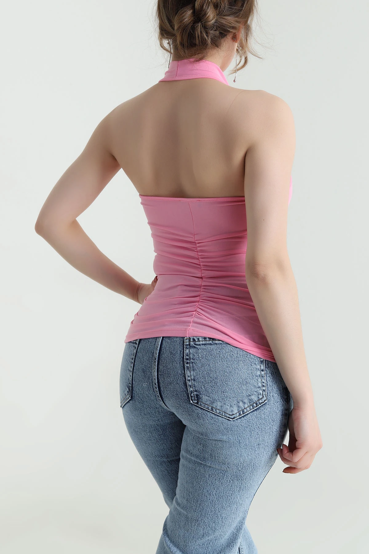 Pembe Büzgülü Buzzy Kadın Bluz 459470