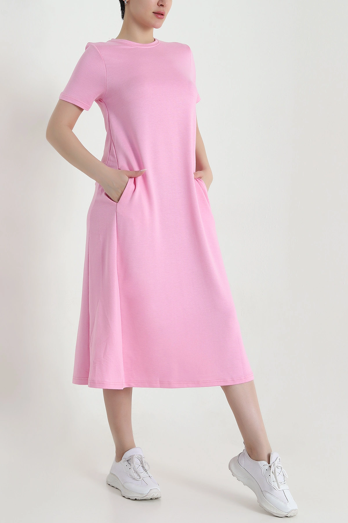 Pembe Cepli Kristal Kadın Elbise 461304