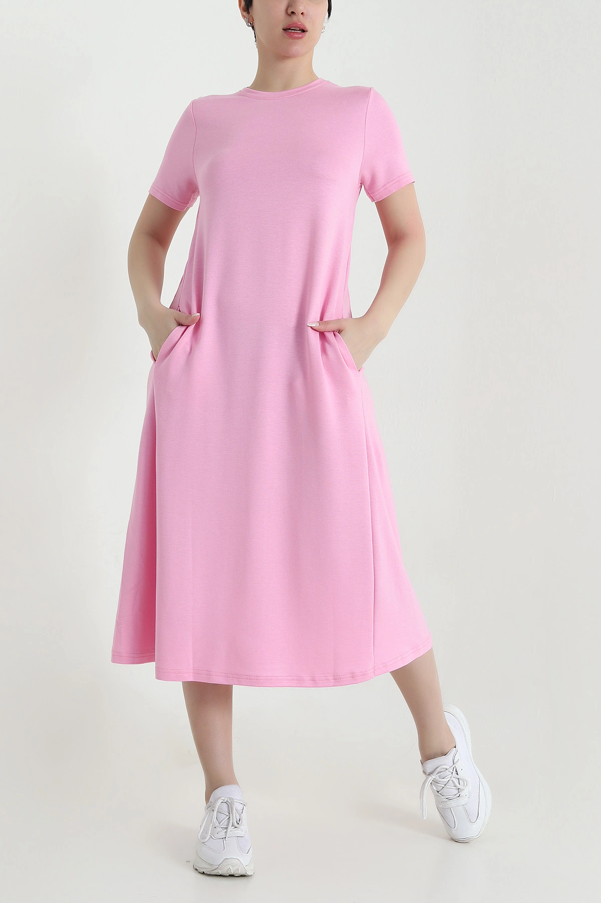 Pembe Cepli Kristal Kadın Elbise 461304