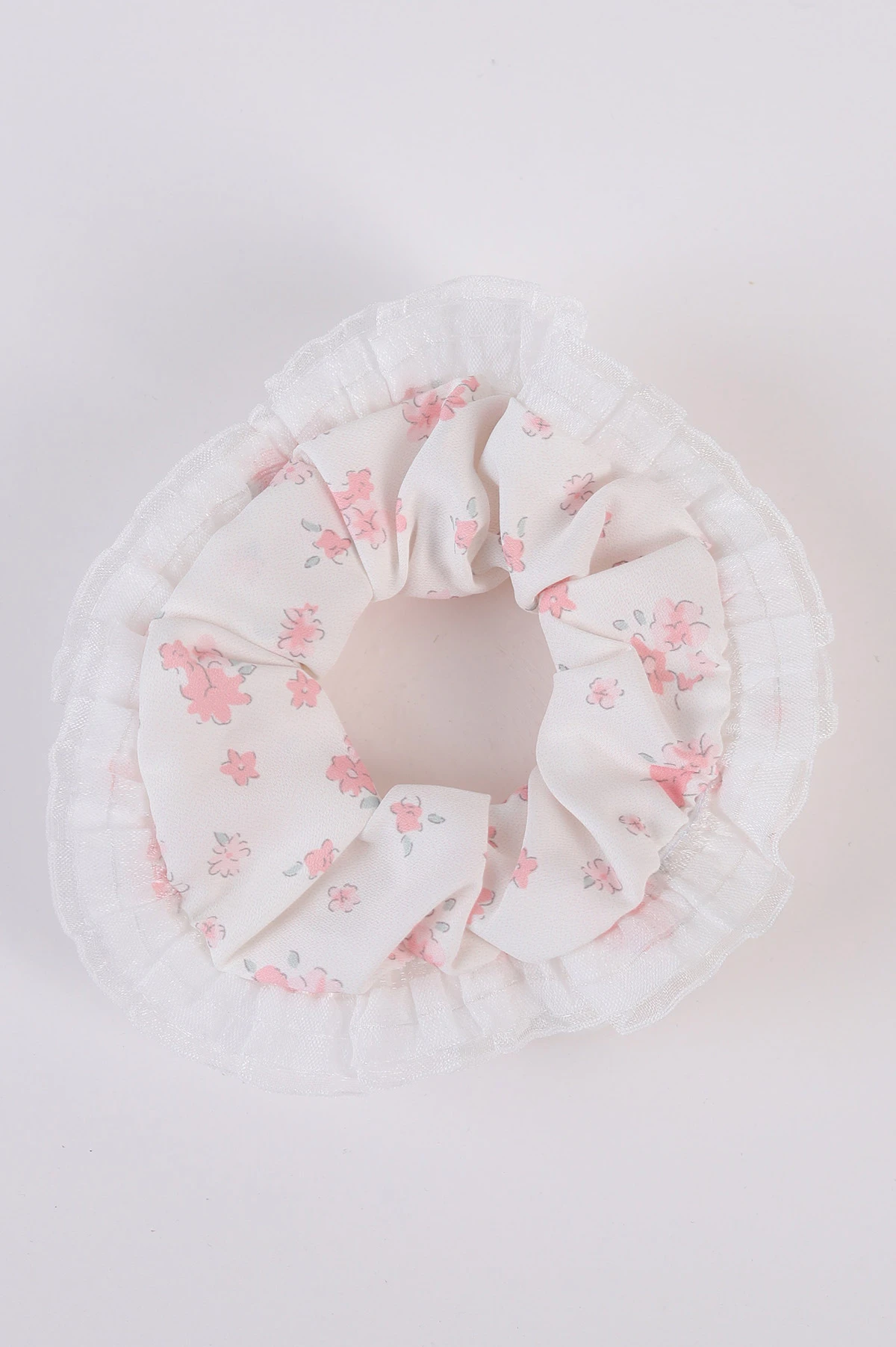 Pembe Çiçek Baskılı Simit Toka 486173
