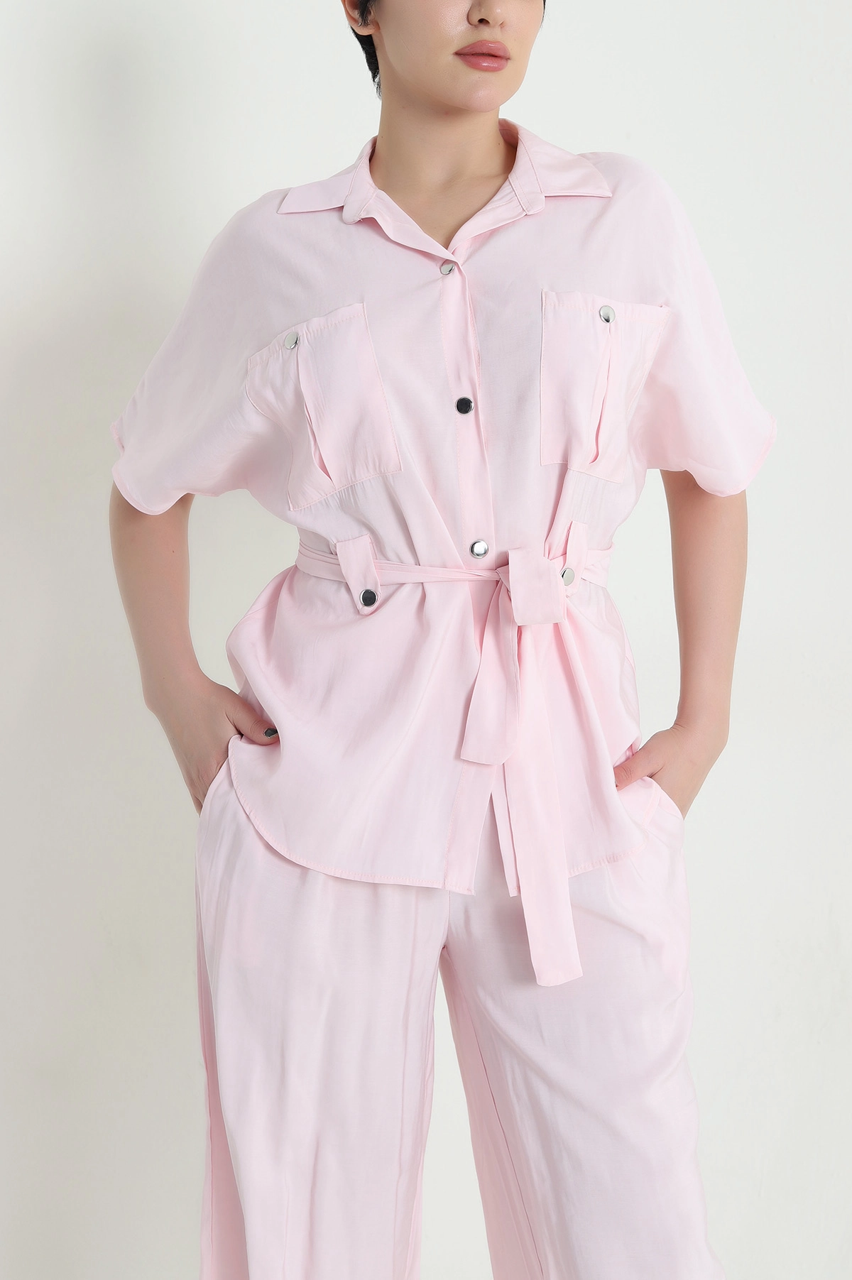 Pembe Çıtçıtlı Modal Kadın İkili Takım 454818