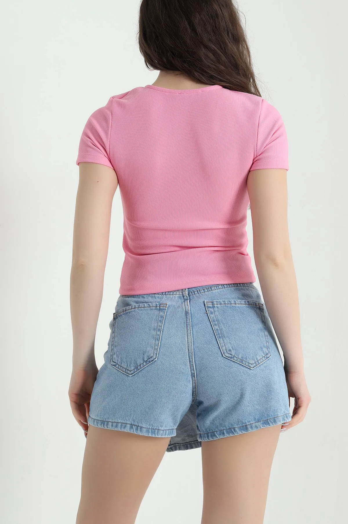 Pembe Çıtçıtlı Ottoman Kadın Bluz 448310