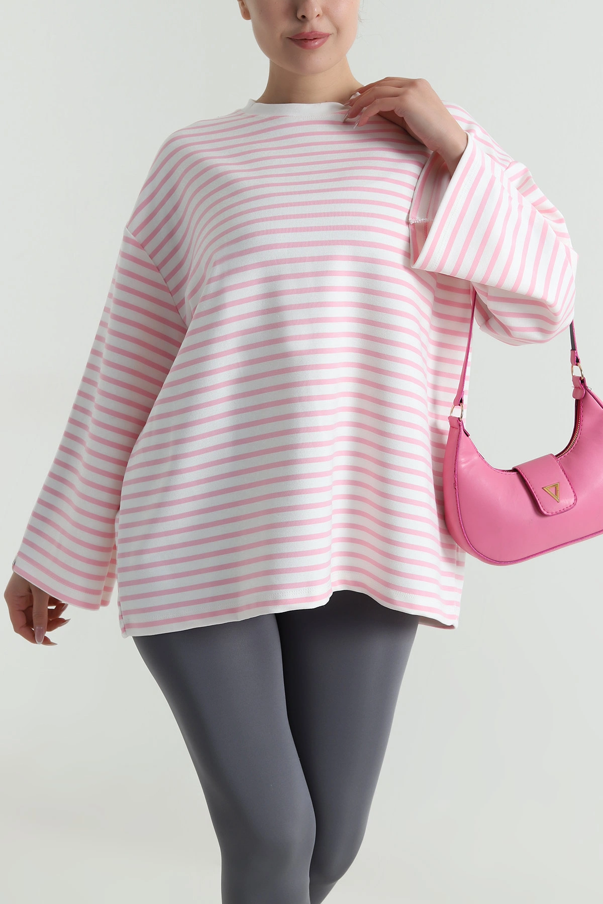 Pembe Çizgili Oysho Kadın Tunik 487495