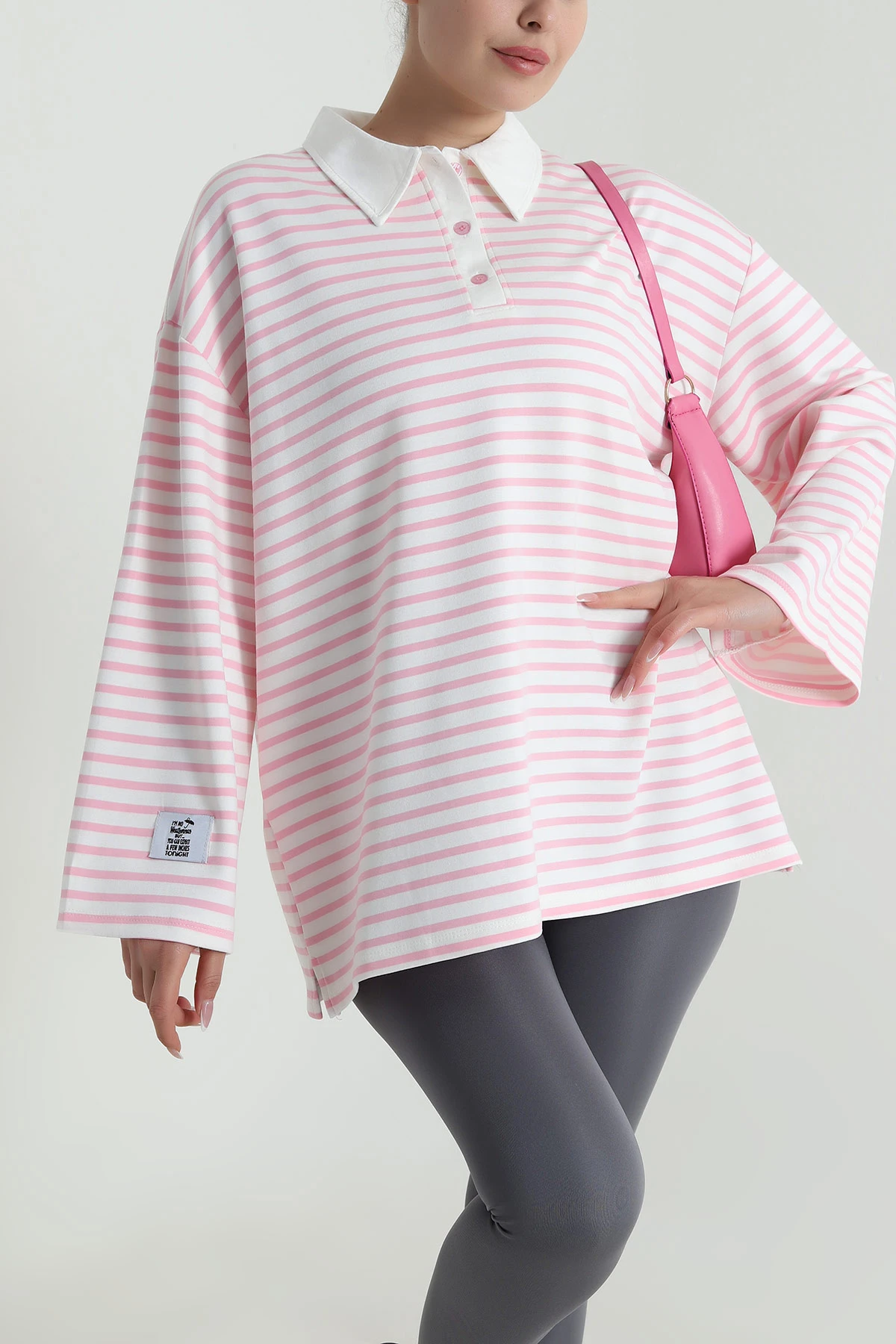 Pembe Çizgili Oysho Kadın Tunik 487500