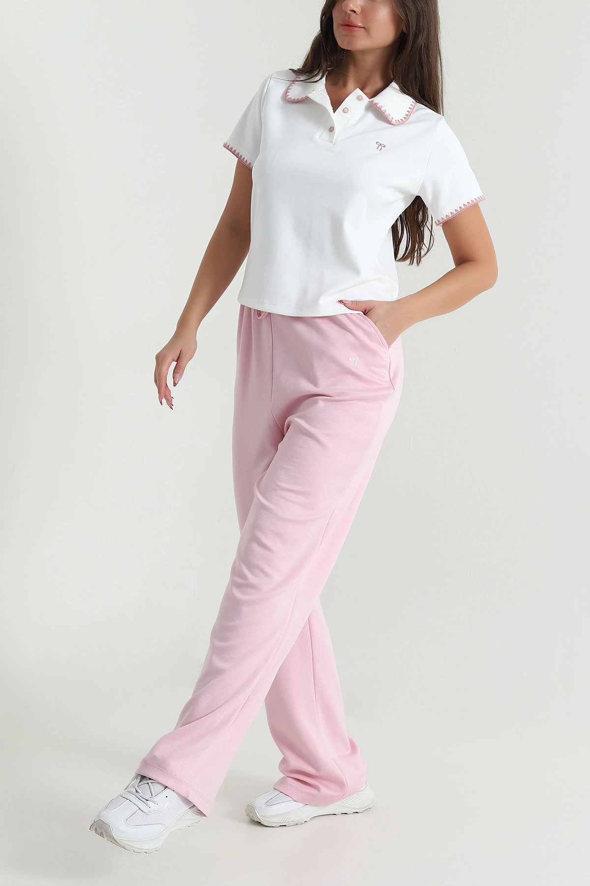 Pembe Çoban Dikişli Oysho Kadın İkili Takım 478806