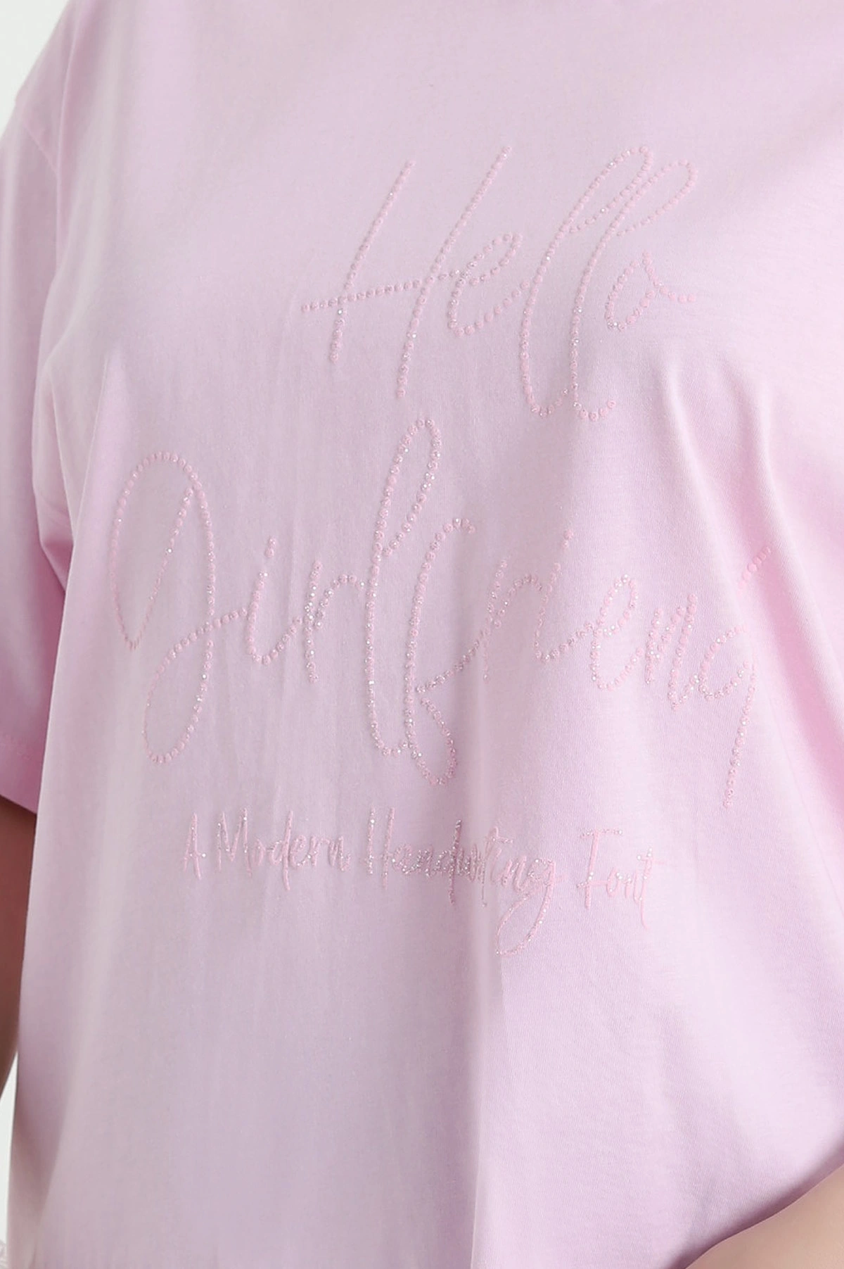 Pembe Dantelli Süprem Kadın Üst 456026