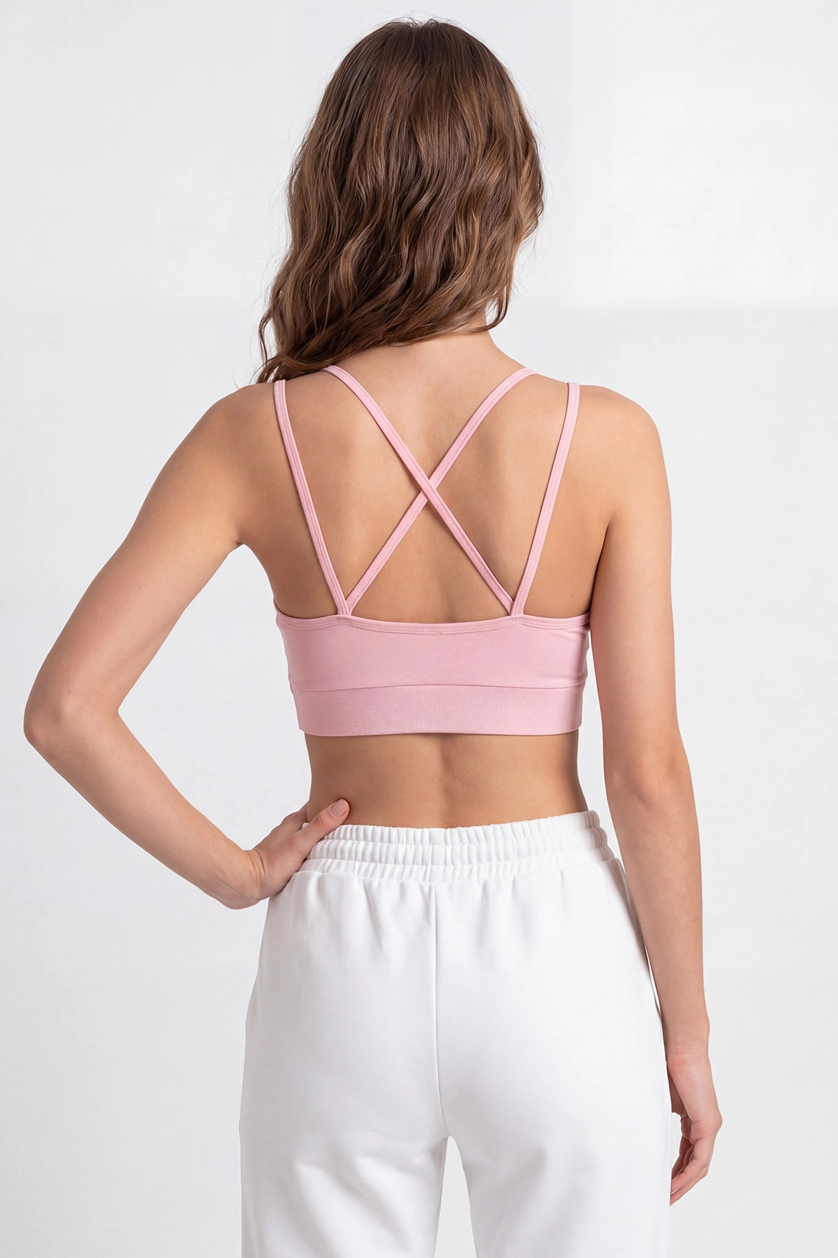 Pembe Destekli Çapraz Askılı Kadın Büstiyer 452297