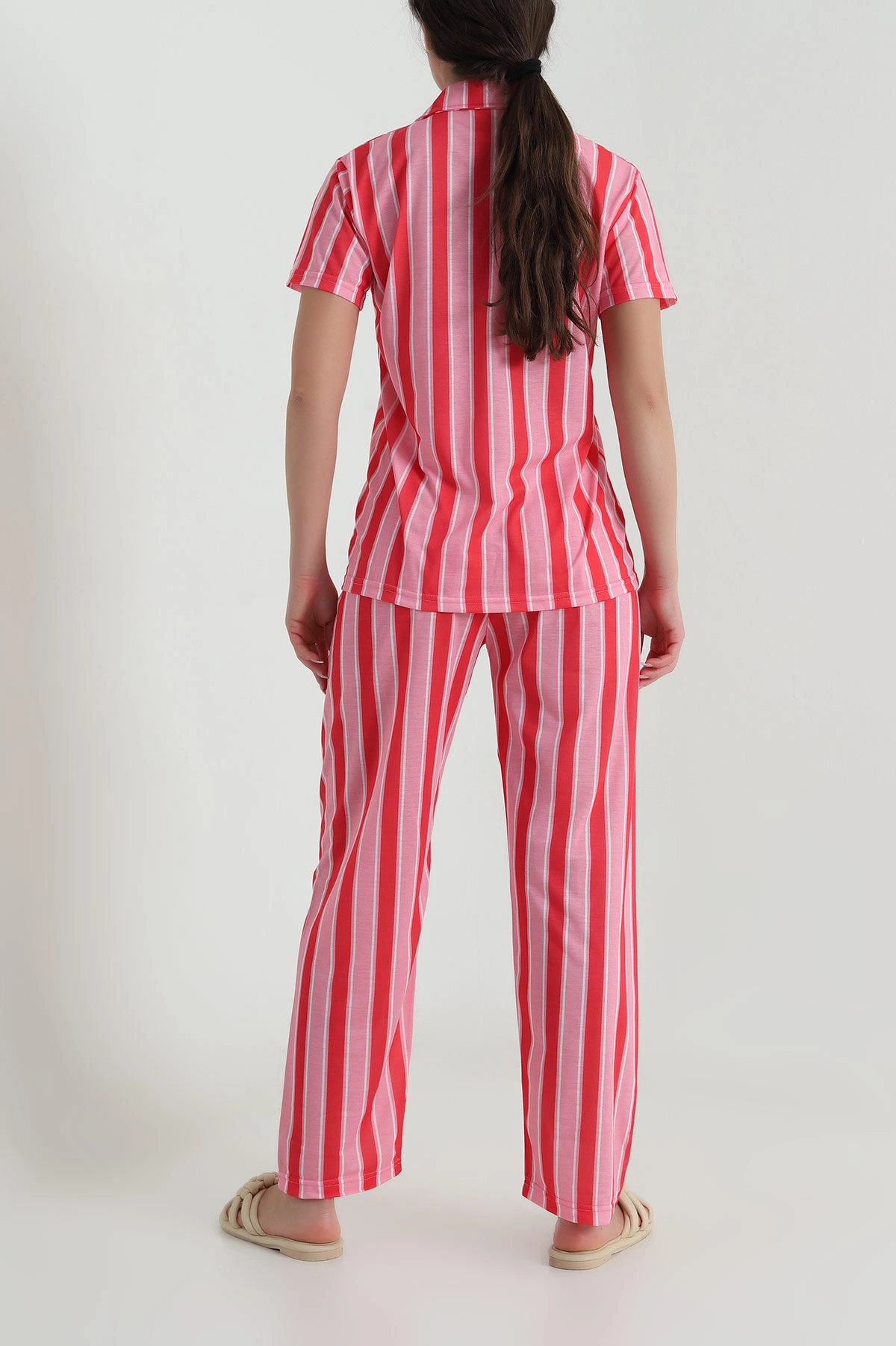 Pembe Digital Baskılı Kadın Pijama Takımı 459203
