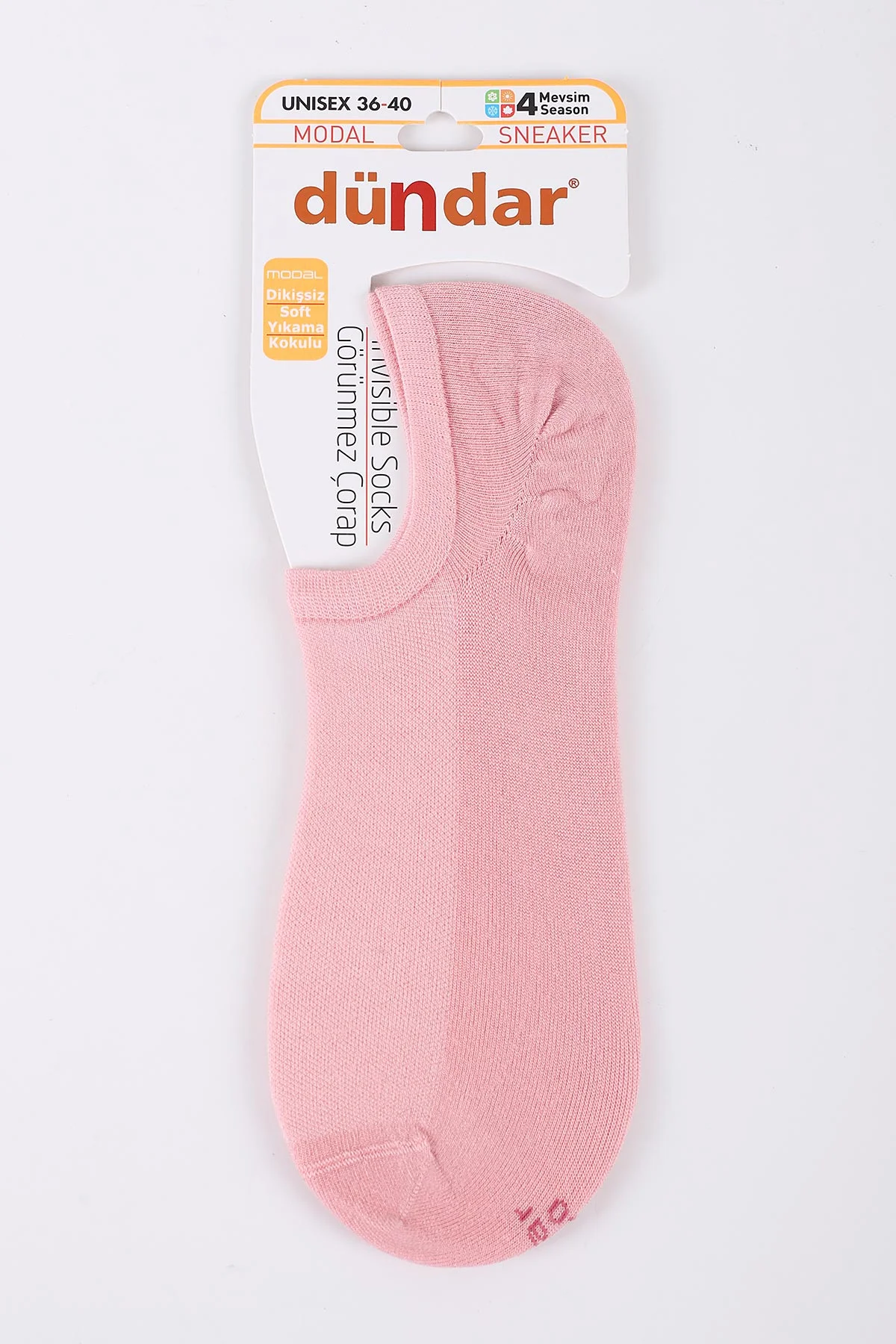 Pembe Dört Mevsim Kadın Modal Sneaker Çorap 36-40 422990