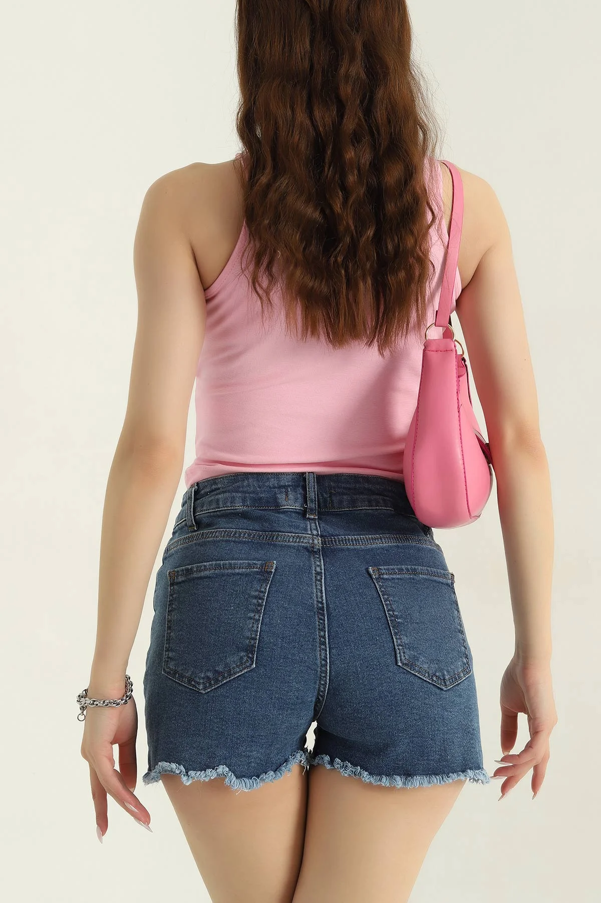 Pembe Düğmeli Tasarım Kadın Bluz 376334