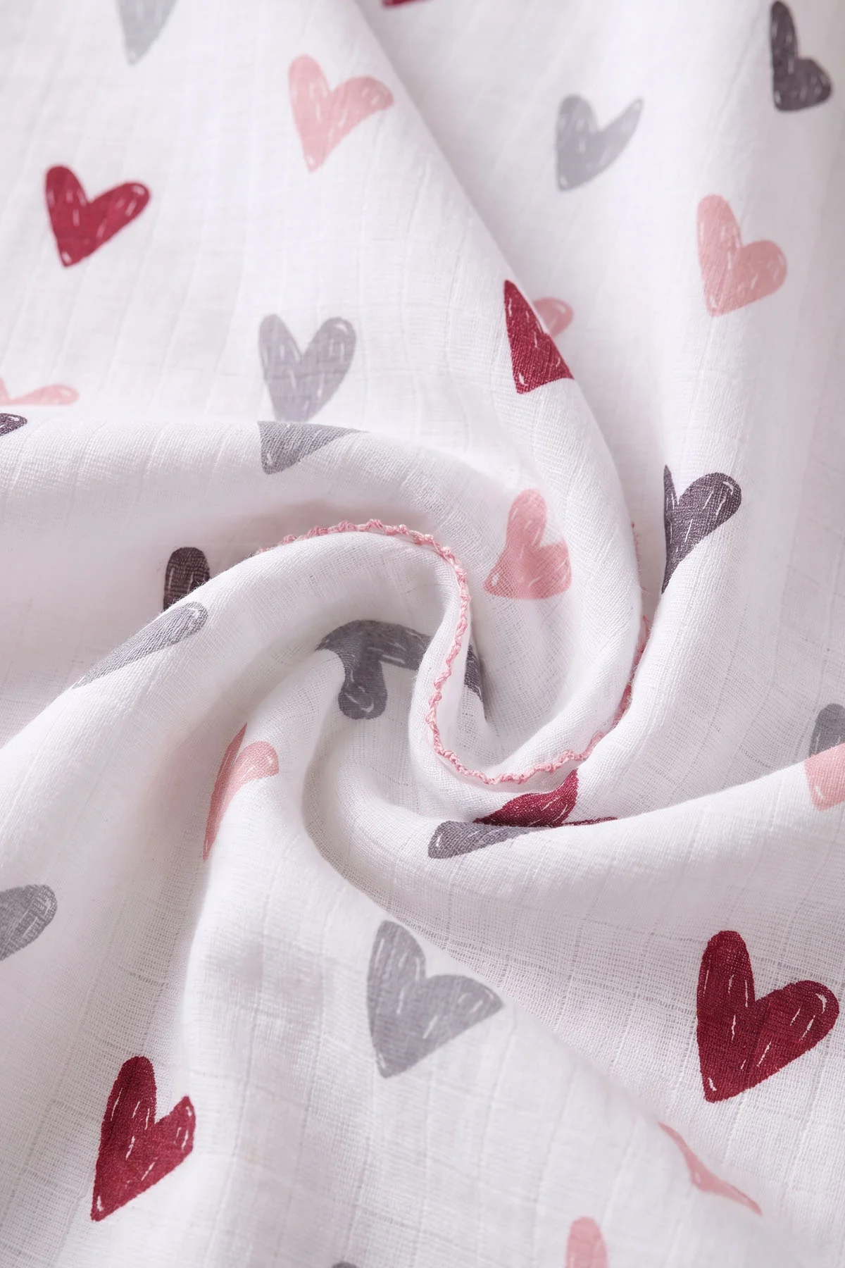 Pembe Ekru (80*90 cm)   Kenarı Oyalı Tek Kat  Karışık Desen Müslin  Bebek Battaniye 477511