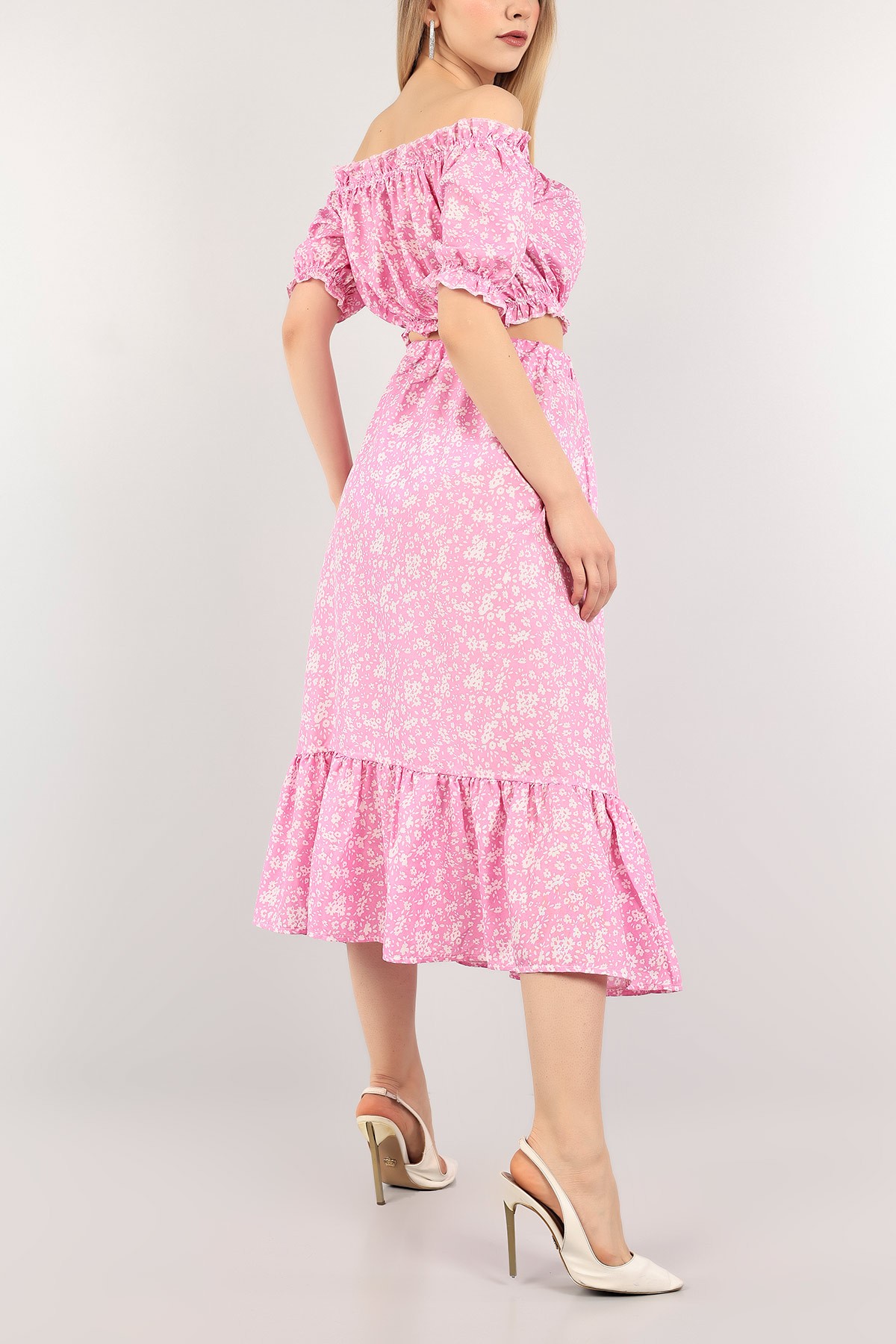 Pembe Etek Bluz Dokuma İkili Takım 110334
