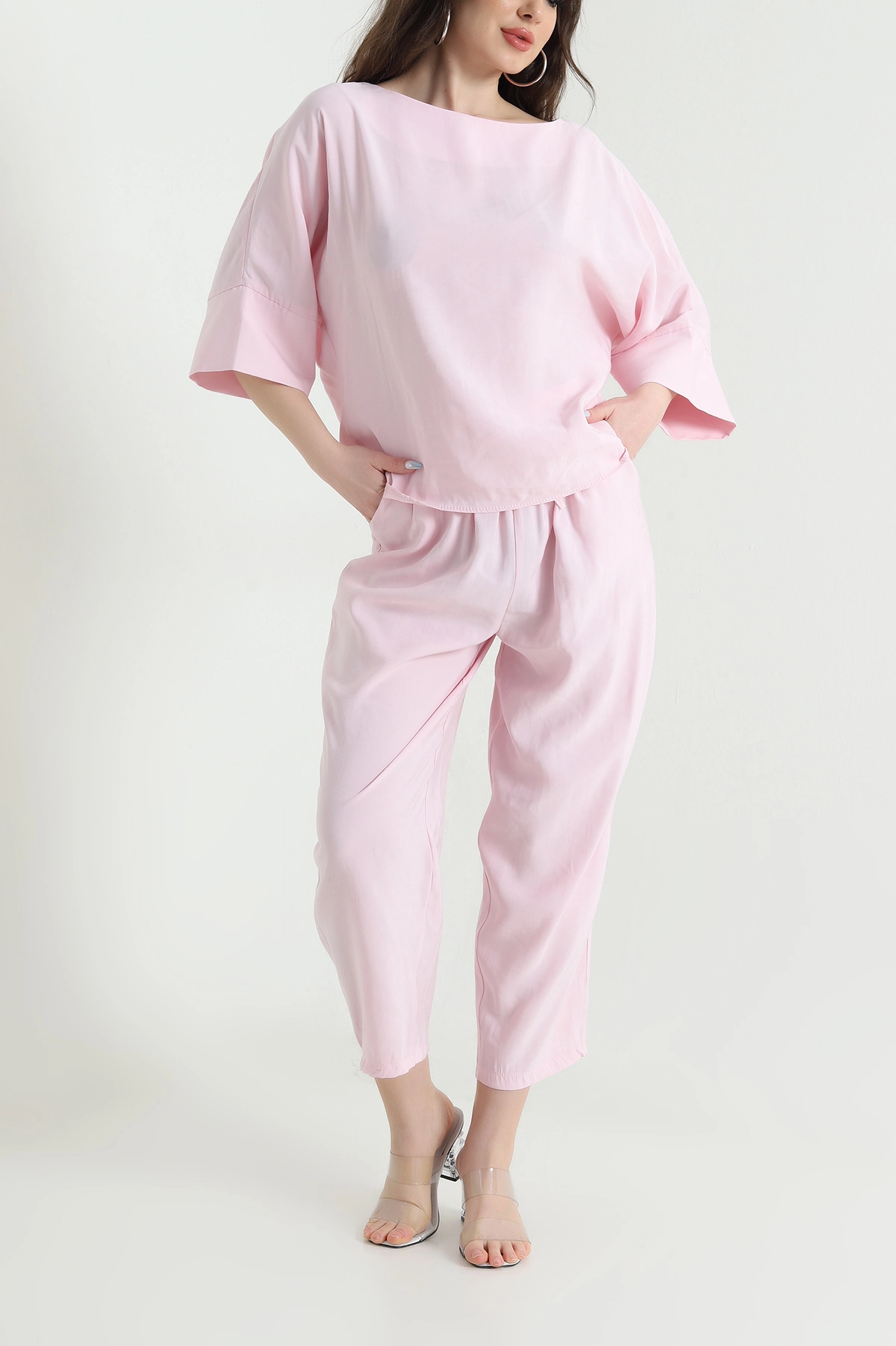 Pembe Fakirkol Tencel Cupra Kadın İkili Takım 449550