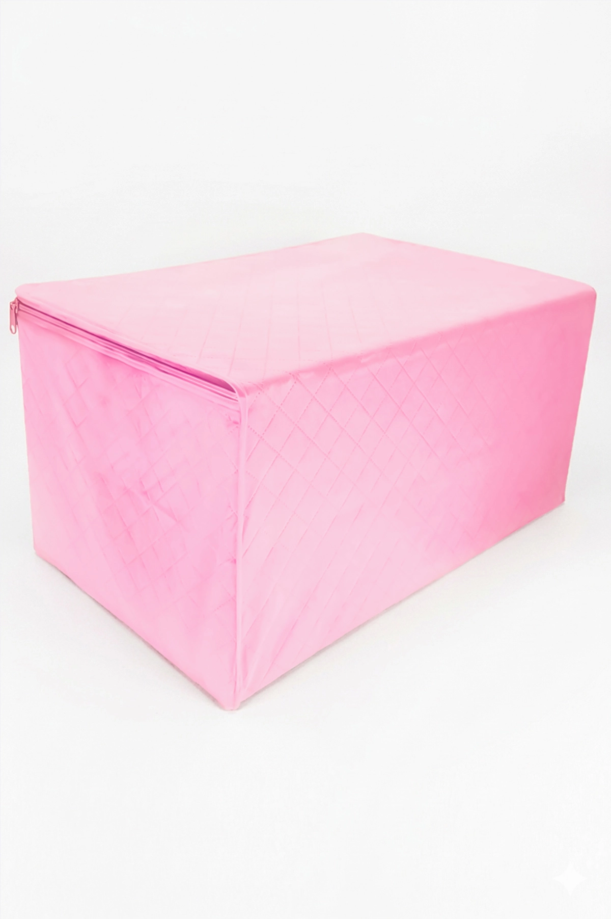 Pembe Fermuarlı 35x27x18 Cm Çorap Hurcu Tela Kumaş 243111