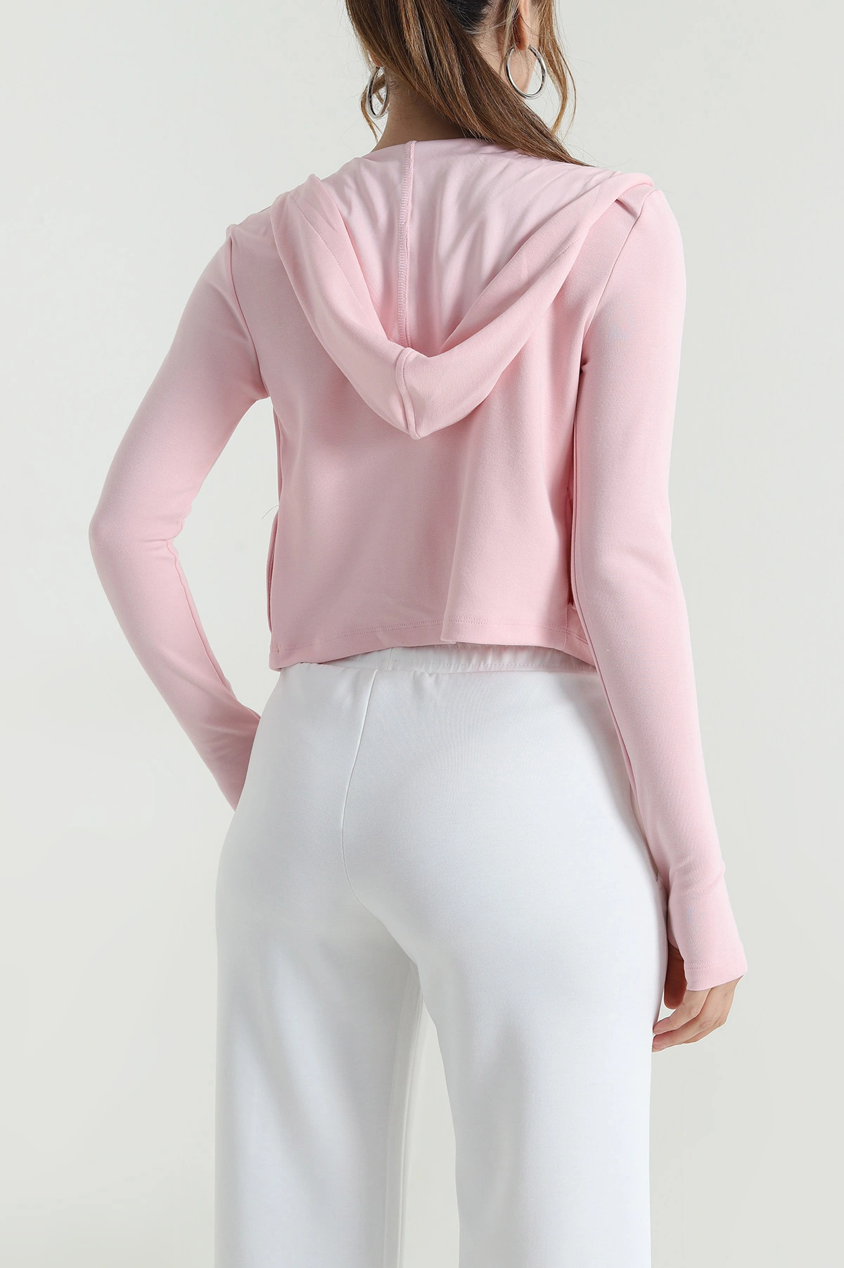 Pembe Fermuarlı Oysho Kadın Sweat 483620