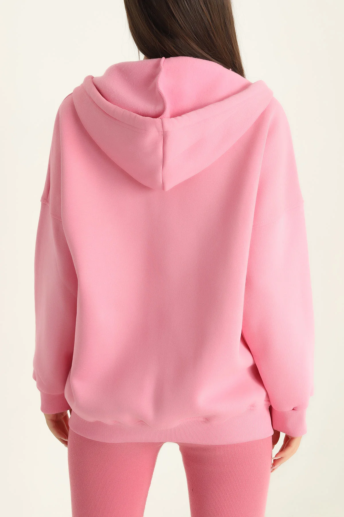 Pembe Fermuarlı Şardonlu Bayan Sweat 292164