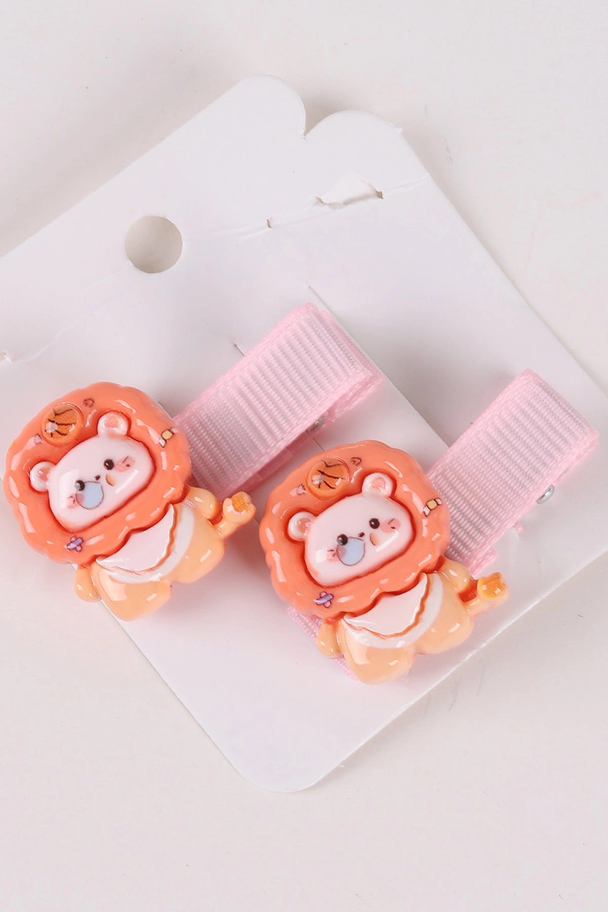 Pembe Figürlü 2'li Kız Çocuk Pens Toka 465124