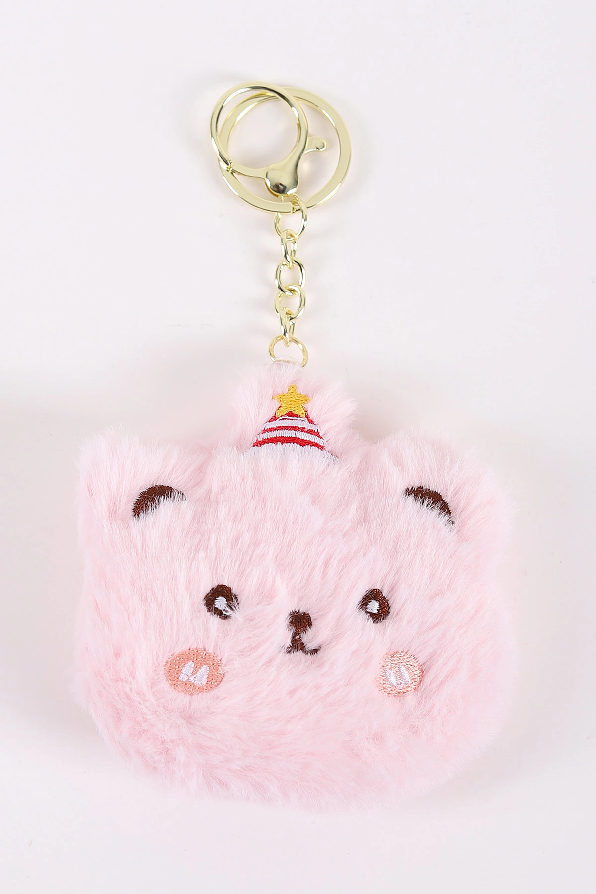 Pembe Figürlü Nakışlı Peluş Anahtarlık&Çanta Süsü 445957