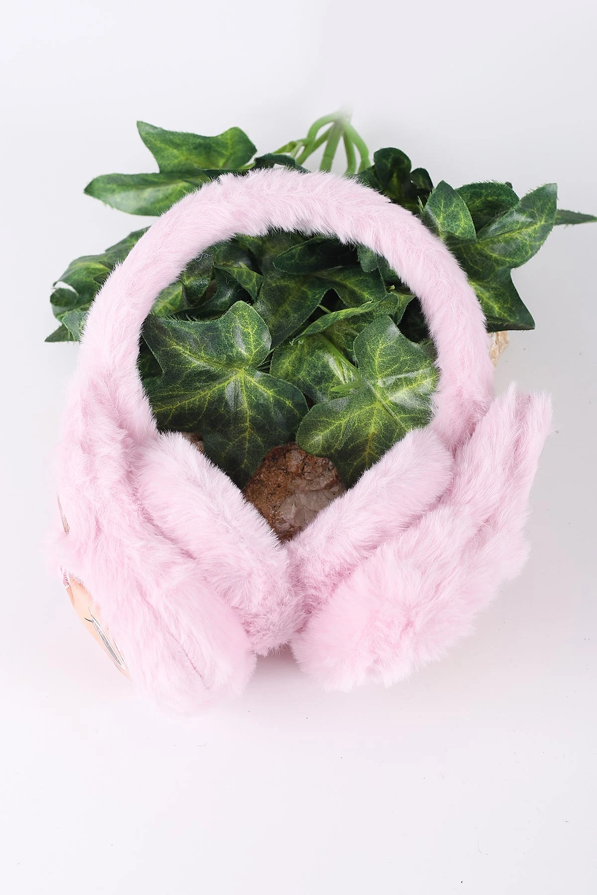 Pembe Figürlü Peluş Çocuk Kulaklık 410837