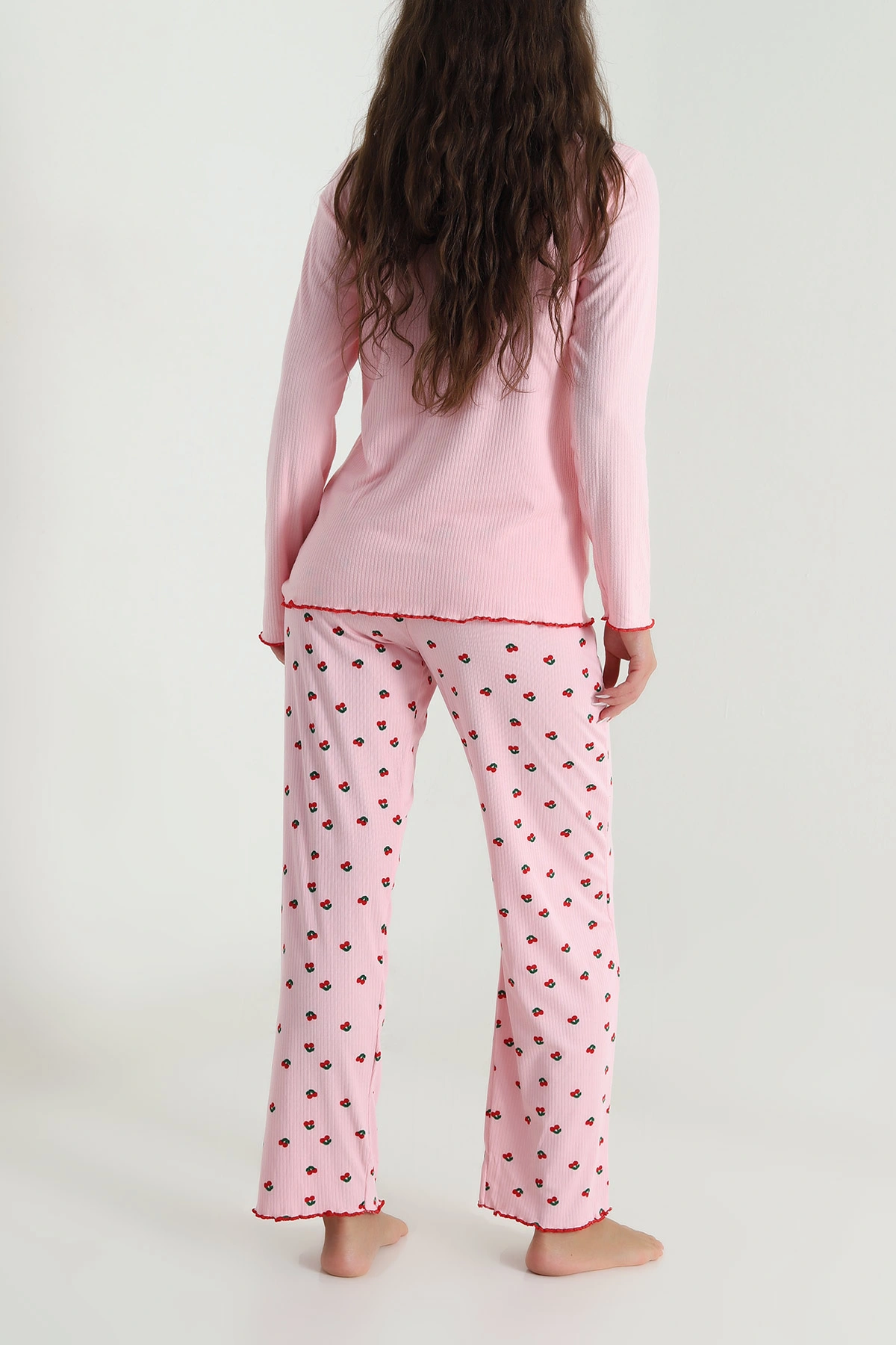 Pembe Fiyonklu Cares Kadın Pijama Takımı 488931