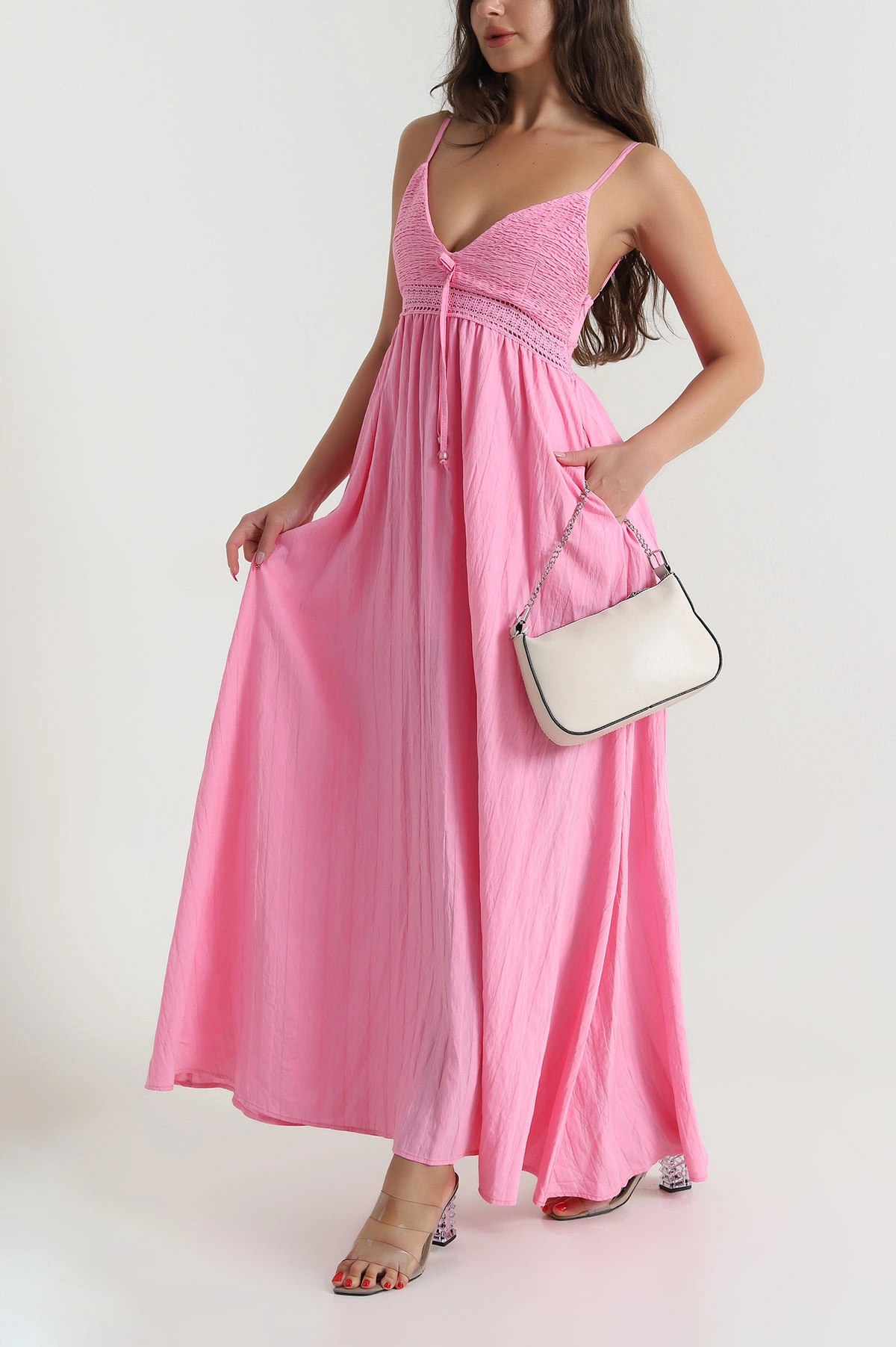 Pembe Gipeli Siena Kadın Elbise 473715