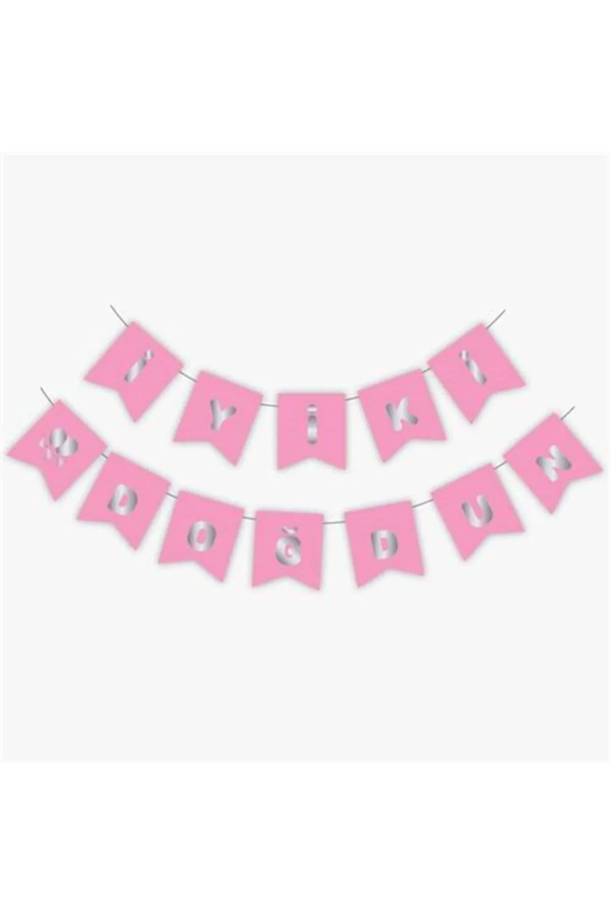 Pembe Silver İyi Ki Doğdun Yaldızlı Banner 303354