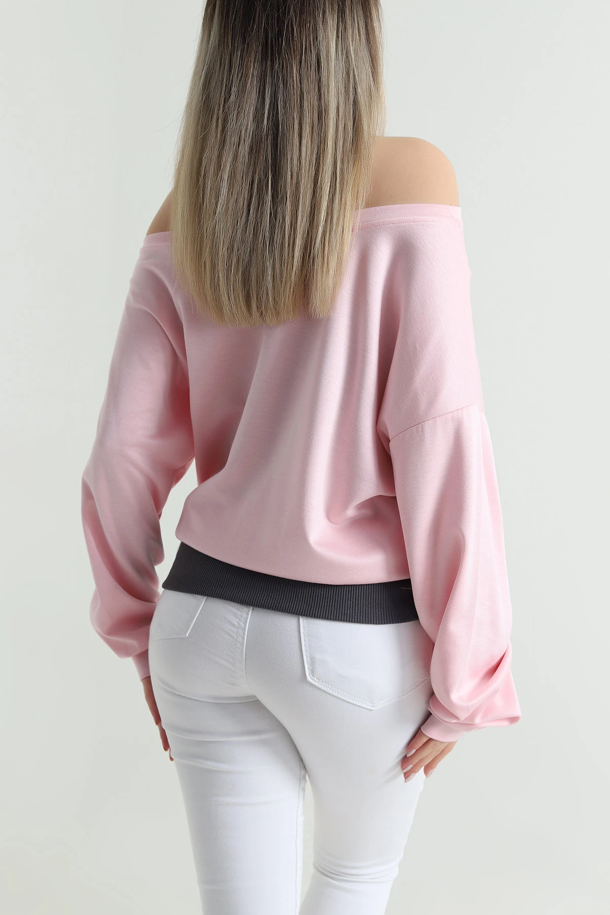 Pembe İç Atlet Garnili Kadın Bluz 489532