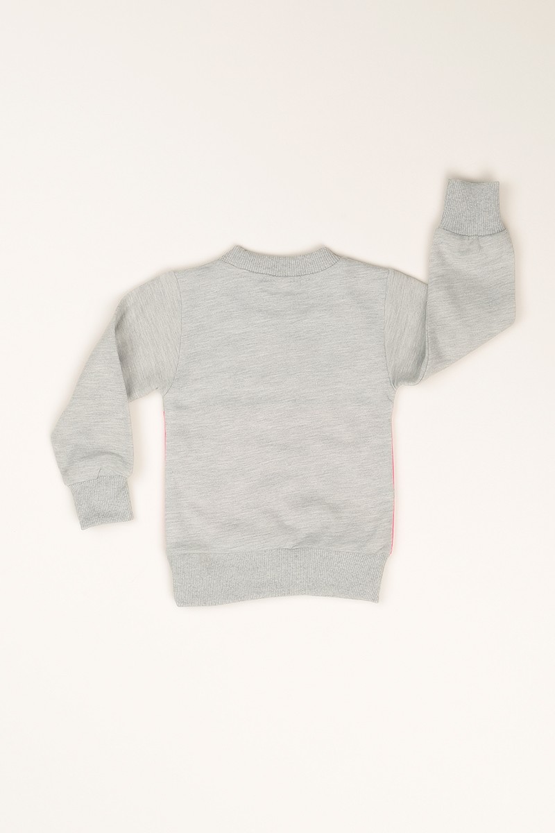 Pembe İçi Şardonlu Baskılı Kız Çocuk Sweat 77498