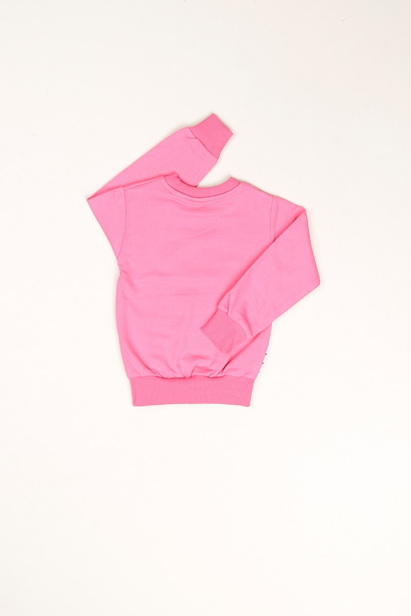 Pembe İçi Şardonlu Baskılı Kız Çocuk Sweat 80748