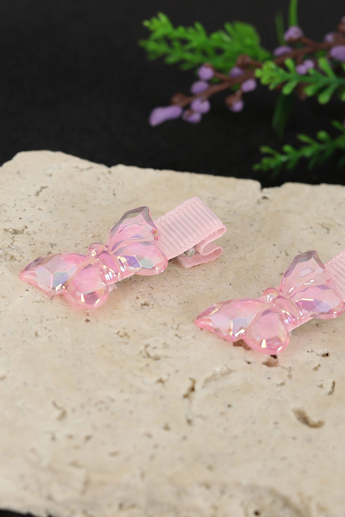 Pembe İkili Kelebek Toka Seti 294464
