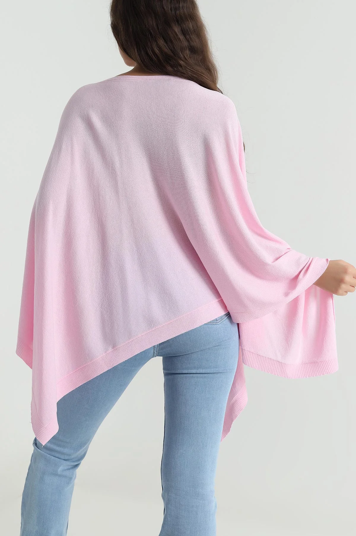 Pembe İnce Pera Kadın Pelerin 485327